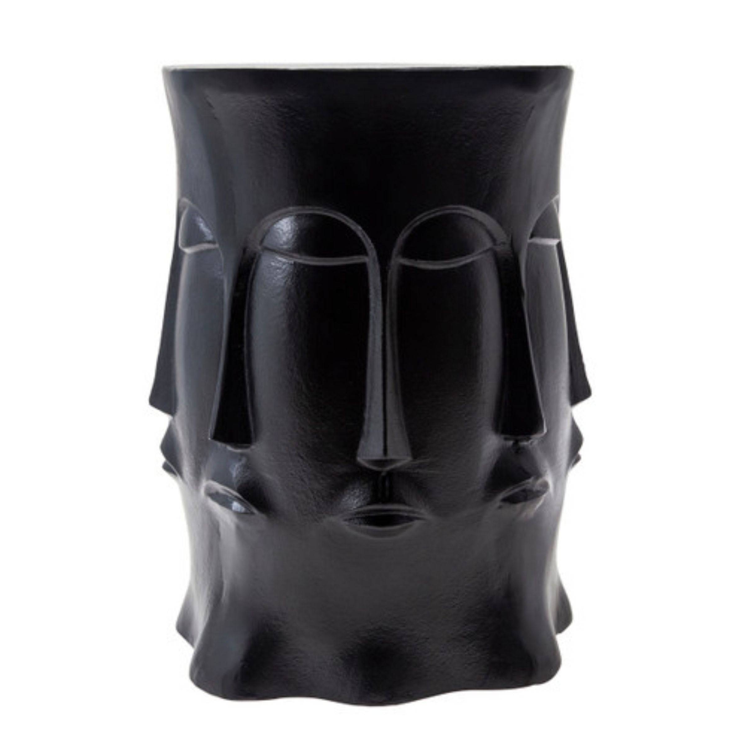 Multi Faced Metal Stool - Black 15567-01 -  Poufs | كرسي معدني متعدد الوجوه - أسود - ebarza Furniture UAE | Shop Modern Furniture in Abu Dhabi & Dubai - مفروشات ايبازرا في الامارات | تسوق اثاث عصري وديكورات مميزة في دبي وابوظبي