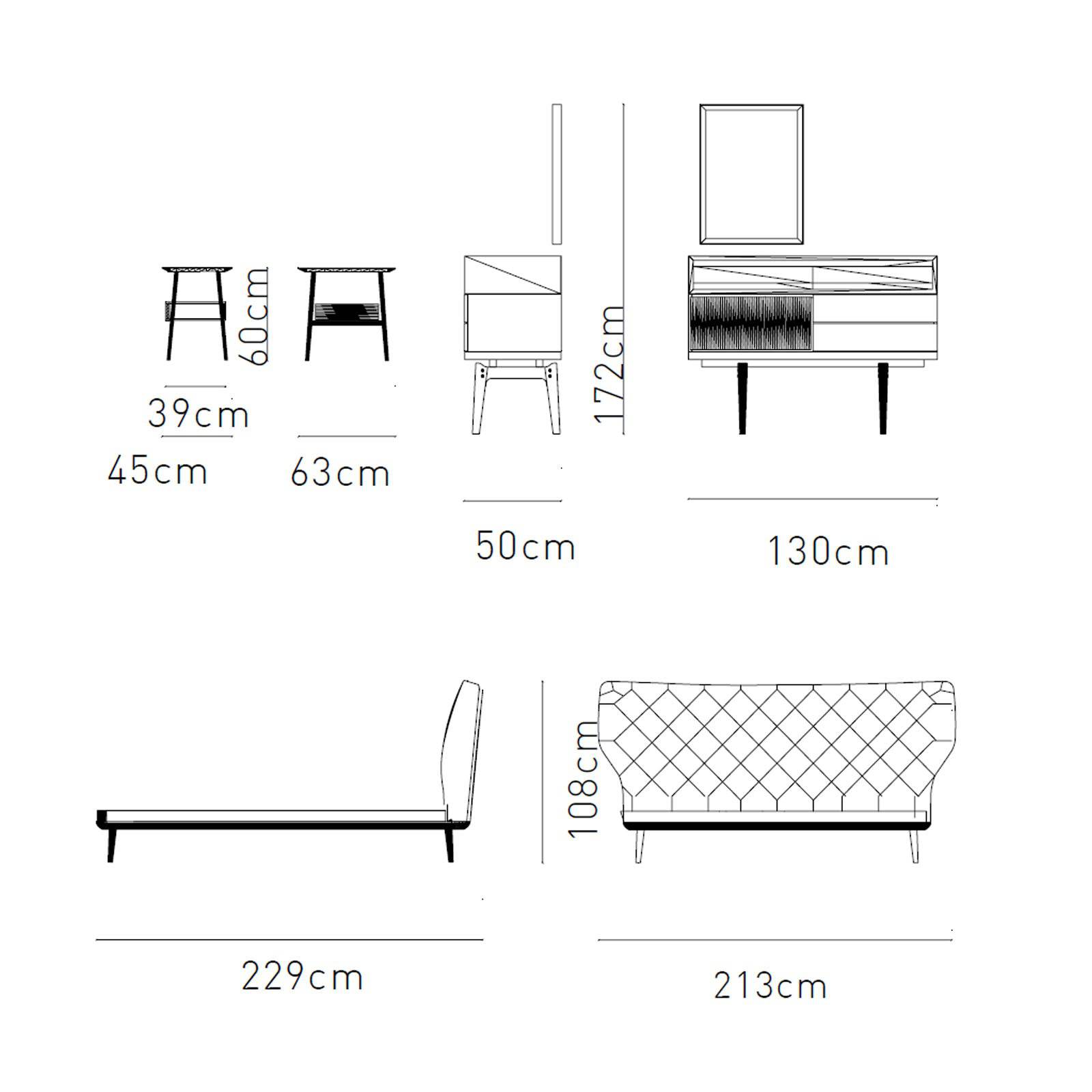 Natura Bedstead Natura009-Bed -  Bedsteads | سرير ناتورا - ebarza Furniture UAE | Shop Modern Furniture in Abu Dhabi & Dubai - مفروشات ايبازرا في الامارات | تسوق اثاث عصري وديكورات مميزة في دبي وابوظبي