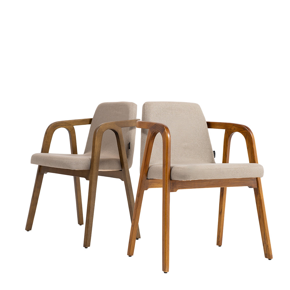 Natura Solid Ash Wood Chair Beige-Light Walnut -  Chairs - ebarza Furniture UAE | Shop Modern Furniture in Abu Dhabi & Dubai - مفروشات ايبازرا في الامارات | تسوق اثاث عصري وديكورات مميزة في دبي وابوظبي