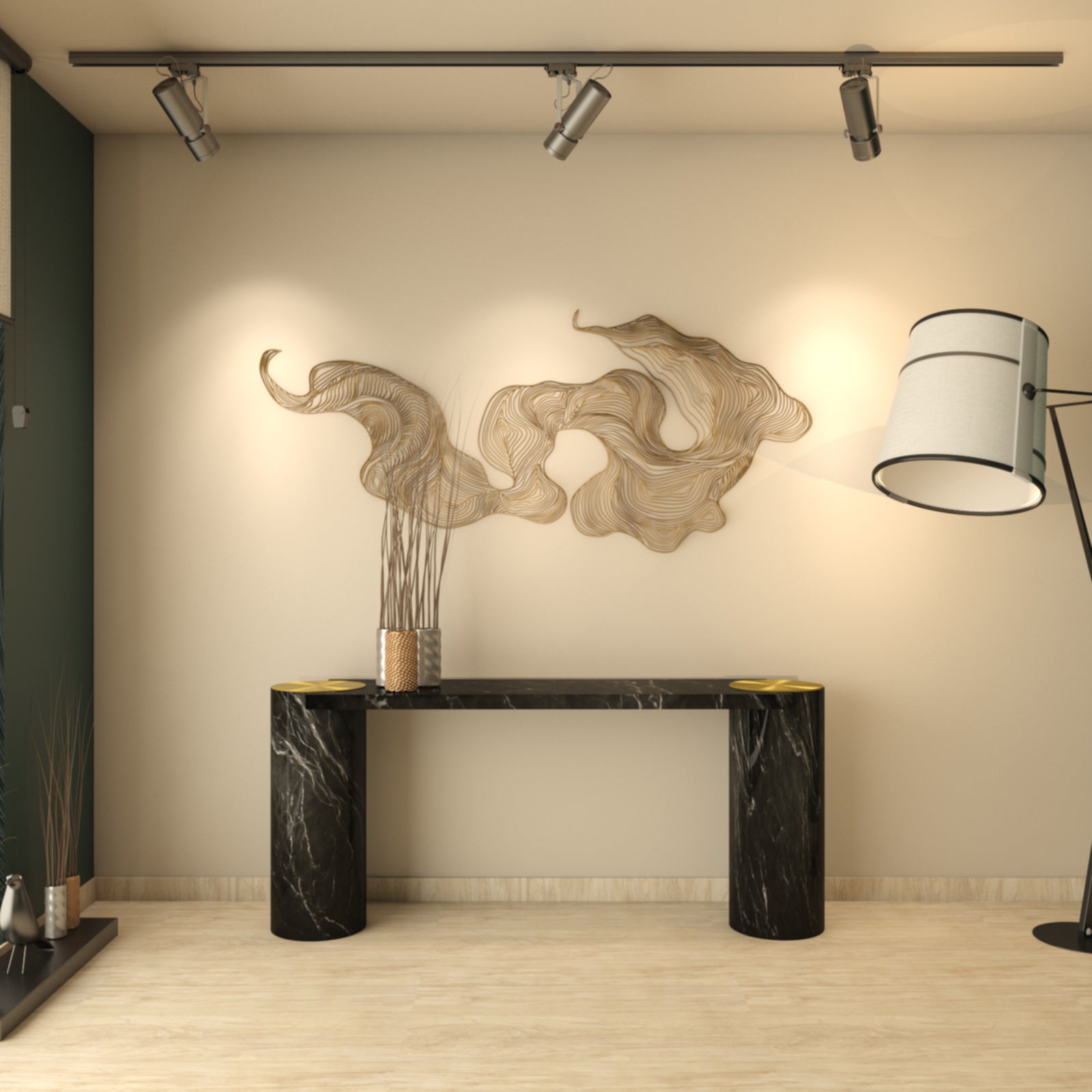 Natural Marble Console 165cm Table Dz463Dt-N -  Consoles - ebarza Furniture UAE | Shop Modern Furniture in Abu Dhabi & Dubai - مفروشات ايبازرا في الامارات | تسوق اثاث عصري وديكورات مميزة في دبي وابوظبي