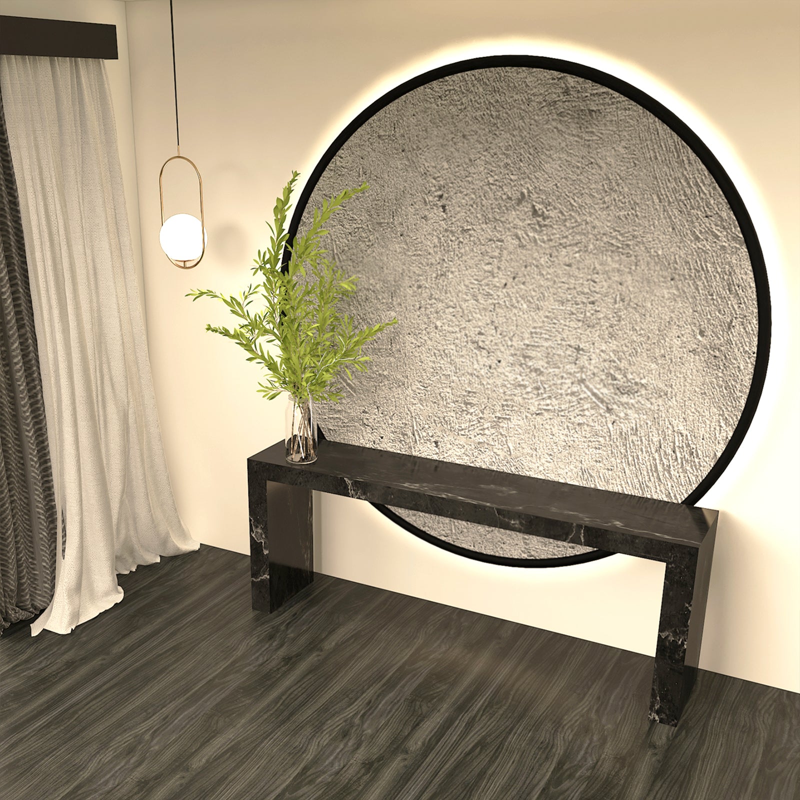 Natural Marble Console Table Dz485Ct-N -  Consoles - ebarza Furniture UAE | Shop Modern Furniture in Abu Dhabi & Dubai - مفروشات ايبازرا في الامارات | تسوق اثاث عصري وديكورات مميزة في دبي وابوظبي