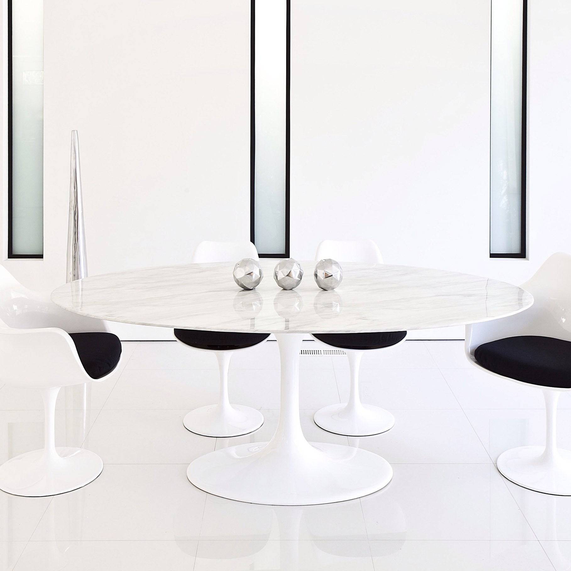 Natural Marble Round  Dining Table 120 Cm  Bp8077-120 -  Dining Tables - ebarza Furniture UAE | Shop Modern Furniture in Abu Dhabi & Dubai - مفروشات ايبازرا في الامارات | تسوق اثاث عصري وديكورات مميزة في دبي وابوظبي