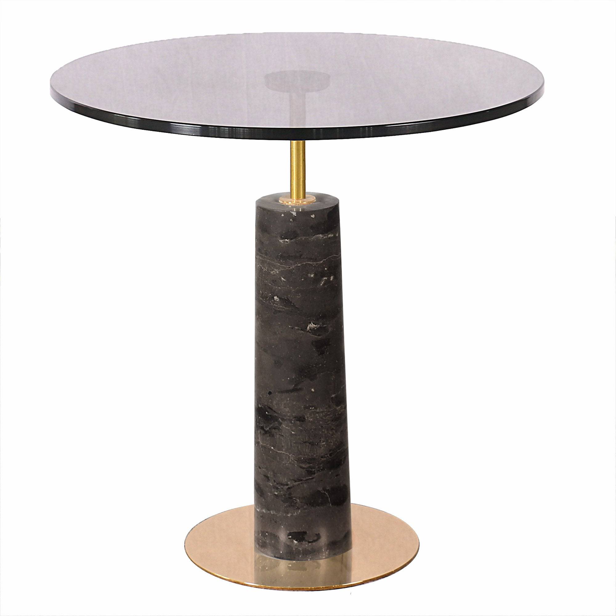 Orizzonte Natural Marble Side Table 212St-B -  Side Tables - ebarza Furniture UAE | Shop Modern Furniture in Abu Dhabi & Dubai - مفروشات ايبازرا في الامارات | تسوق اثاث عصري وديكورات مميزة في دبي وابوظبي