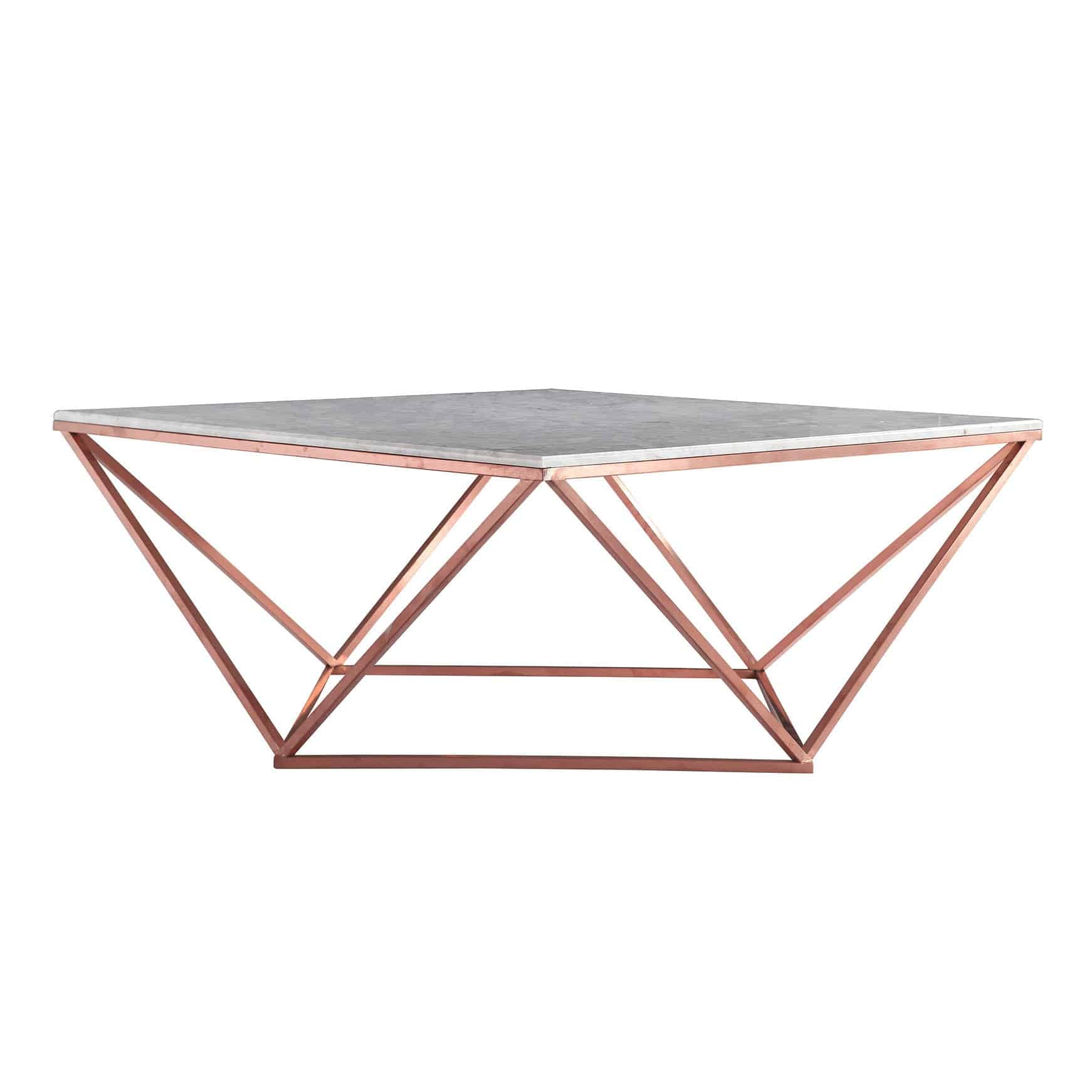 Natural Marble & Stainless Steel Table Bp8809B-R.G -  Coffee Tables - ebarza Furniture UAE | Shop Modern Furniture in Abu Dhabi & Dubai - مفروشات ايبازرا في الامارات | تسوق اثاث عصري وديكورات مميزة في دبي وابوظبي