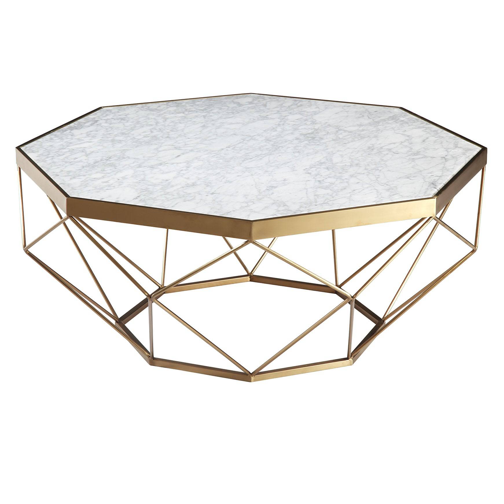 Natural Marble & Stainless Steel Table Bp8811-G-B -  Coffee Tables - ebarza Furniture UAE | Shop Modern Furniture in Abu Dhabi & Dubai - مفروشات ايبازرا في الامارات | تسوق اثاث عصري وديكورات مميزة في دبي وابوظبي