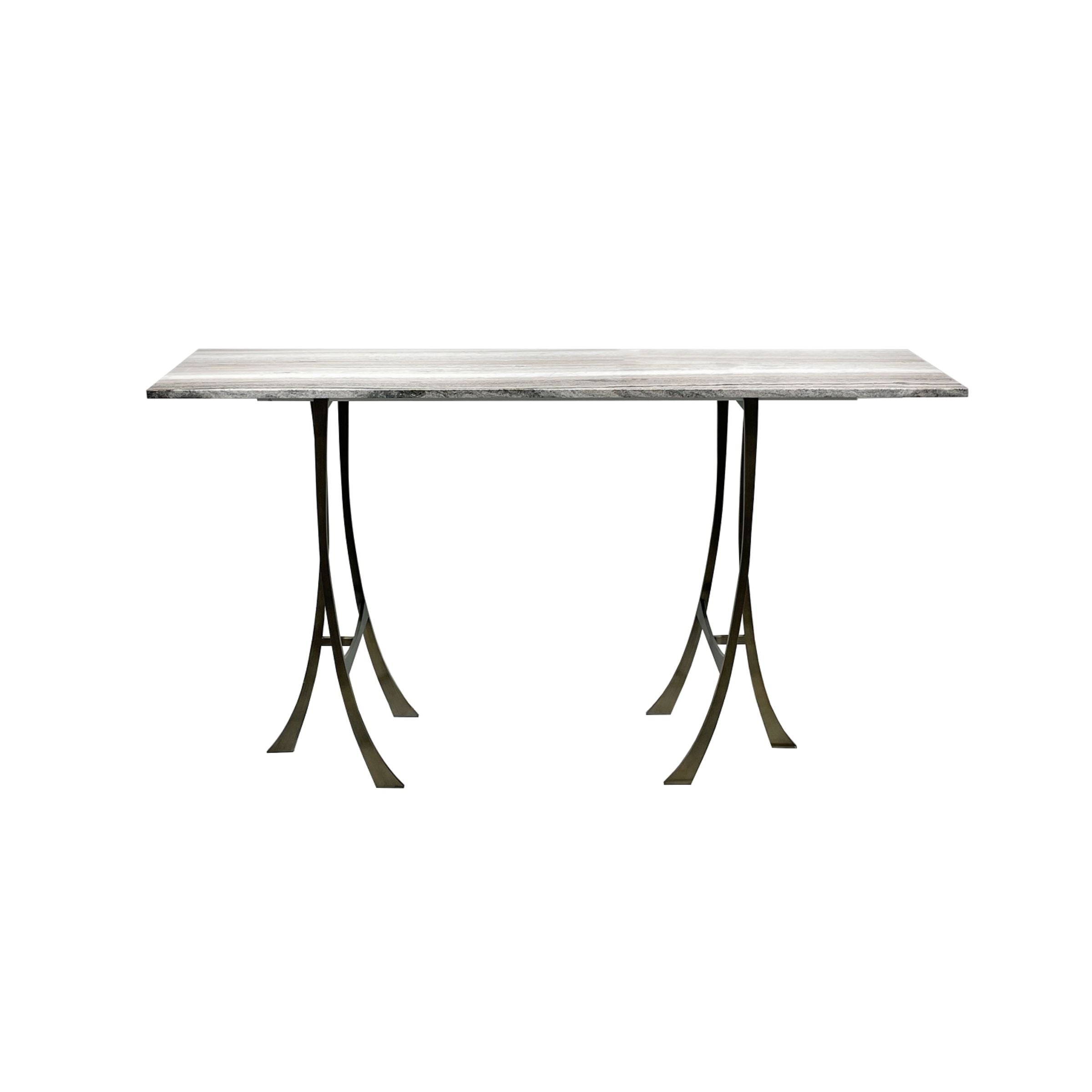 Natural Stone Water Melody Stainless Steel Console Table 421HT -  Consoles - ebarza Furniture UAE | Shop Modern Furniture in Abu Dhabi & Dubai - مفروشات ايبازرا في الامارات | تسوق اثاث عصري وديكورات مميزة في دبي وابوظبي