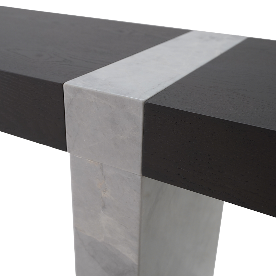 New Smoky Base Grey Marble Console JK-W011 -  Consoles - ebarza Furniture UAE | Shop Modern Furniture in Abu Dhabi & Dubai - مفروشات ايبازرا في الامارات | تسوق اثاث عصري وديكورات مميزة في دبي وابوظبي