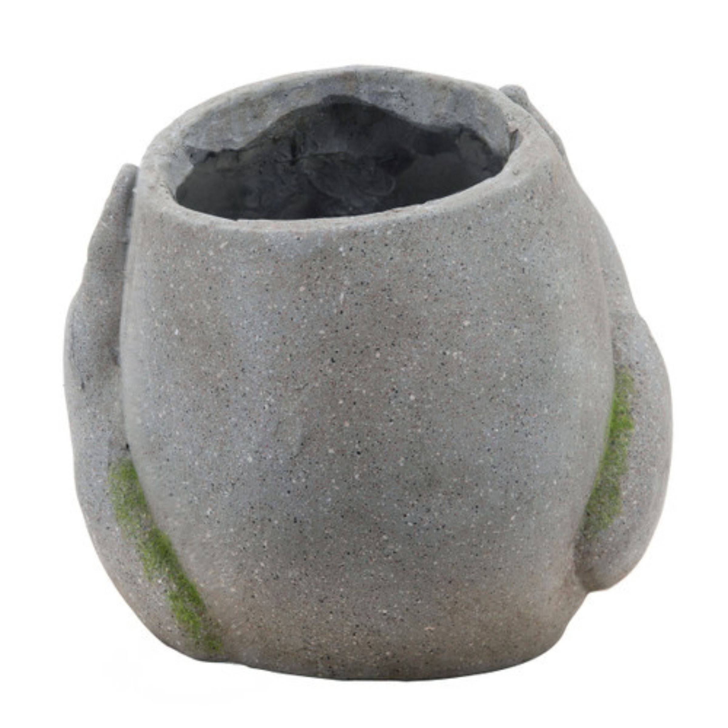 No See Resin Planter 22 Cm - Gray 15988-01 -  Planter Boxes | لا انظر وعاء نباتات الراتينج 22 سم - رمادي - ebarza Furniture UAE | Shop Modern Furniture in Abu Dhabi & Dubai - مفروشات ايبازرا في الامارات | تسوق اثاث عصري وديكورات مميزة في دبي وابوظبي