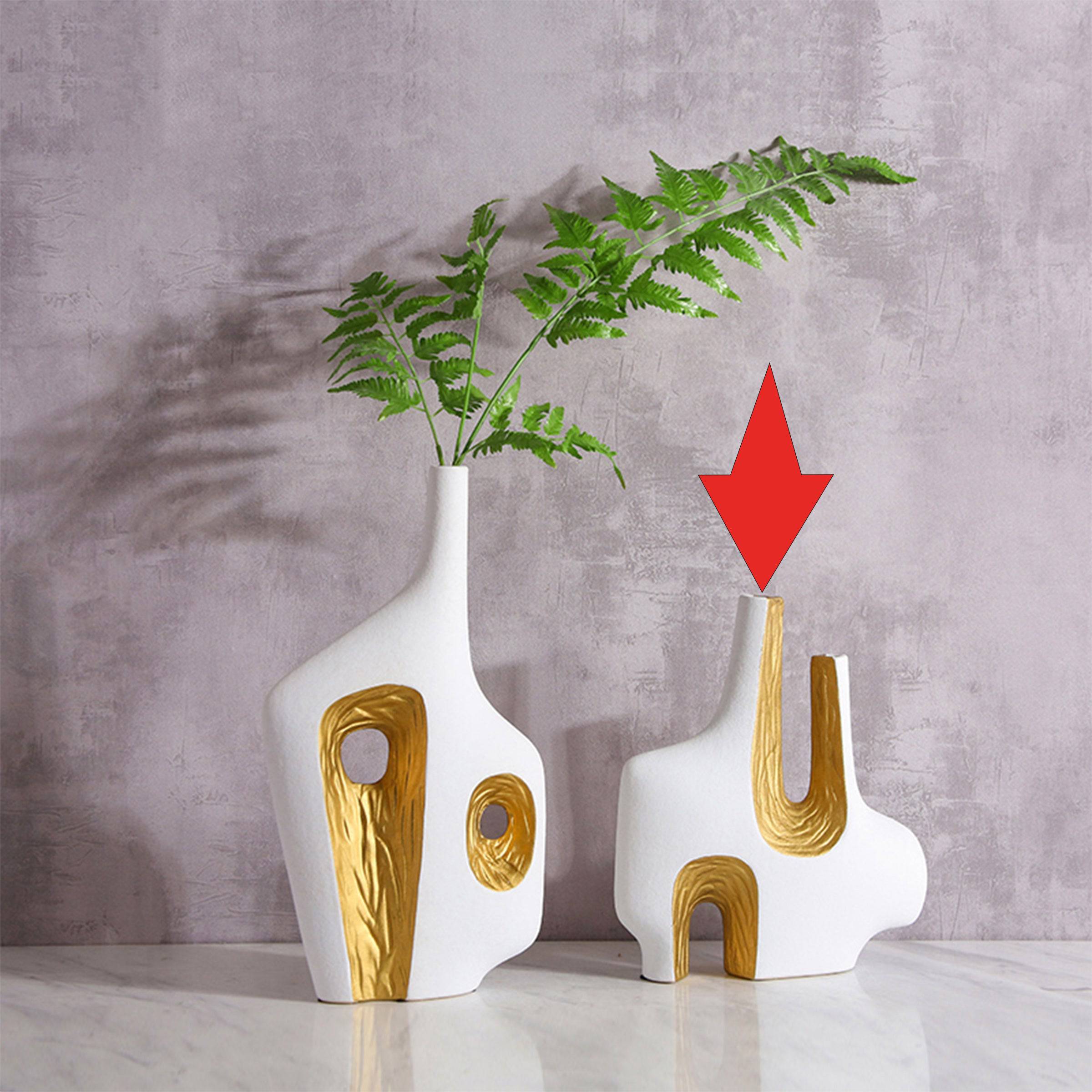 Notch Vase-B Fa-D2113B -  Vases - ebarza Furniture UAE | Shop Modern Furniture in Abu Dhabi & Dubai - مفروشات ايبازرا في الامارات | تسوق اثاث عصري وديكورات مميزة في دبي وابوظبي