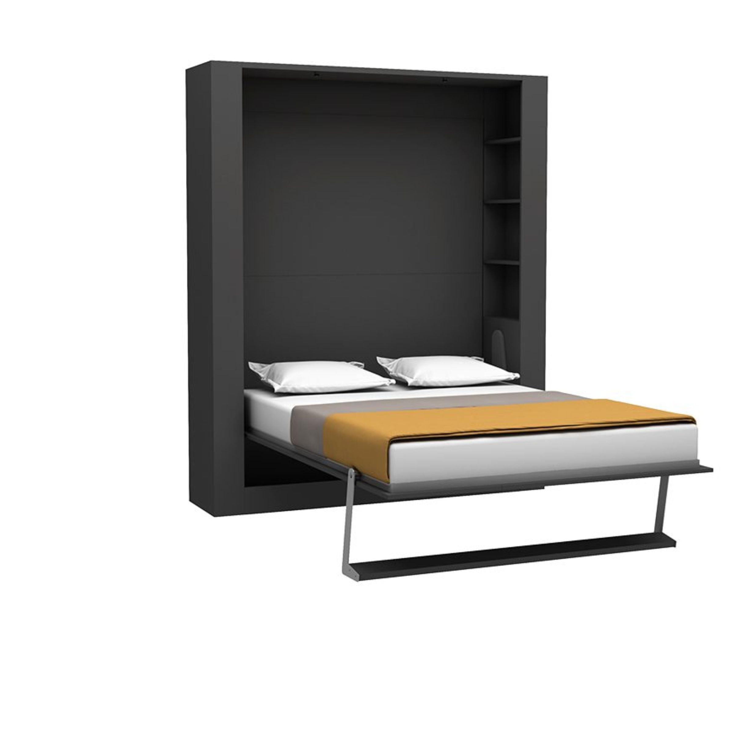Nova Convertable Queen Sofabed with Shelves & Quality Mattress 250 -  Bedsteads - ebarza Furniture UAE | Shop Modern Furniture in Abu Dhabi & Dubai - مفروشات ايبازرا في الامارات | تسوق اثاث عصري وديكورات مميزة في دبي وابوظبي