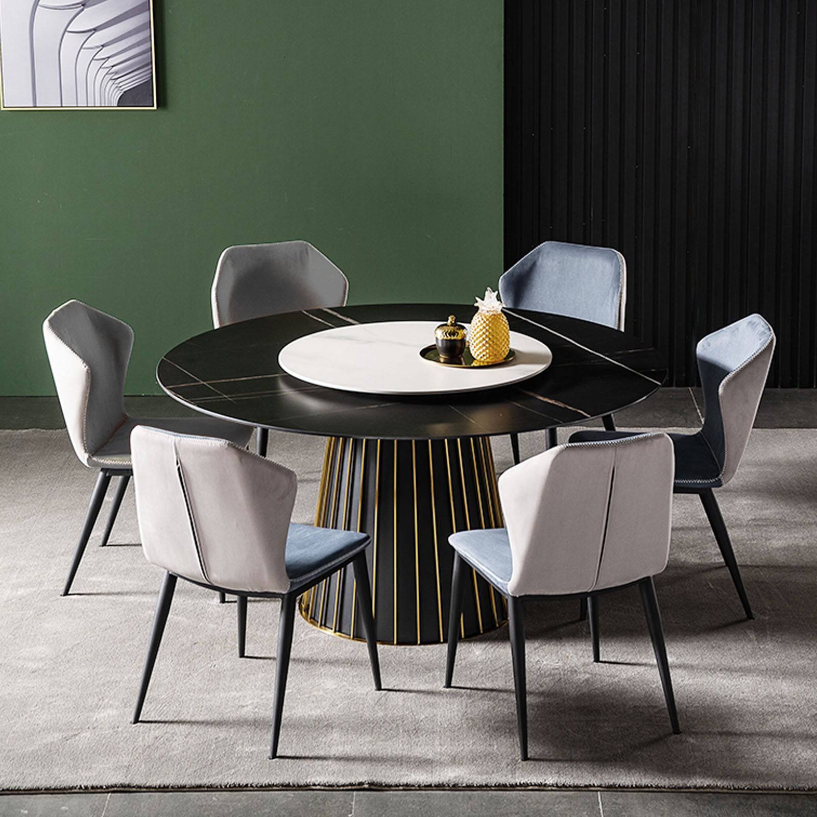 Novara Sintered Stone Dining Table Tg-495 -  Dining Tables - ebarza Furniture UAE | Shop Modern Furniture in Abu Dhabi & Dubai - مفروشات ايبازرا في الامارات | تسوق اثاث عصري وديكورات مميزة في دبي وابوظبي