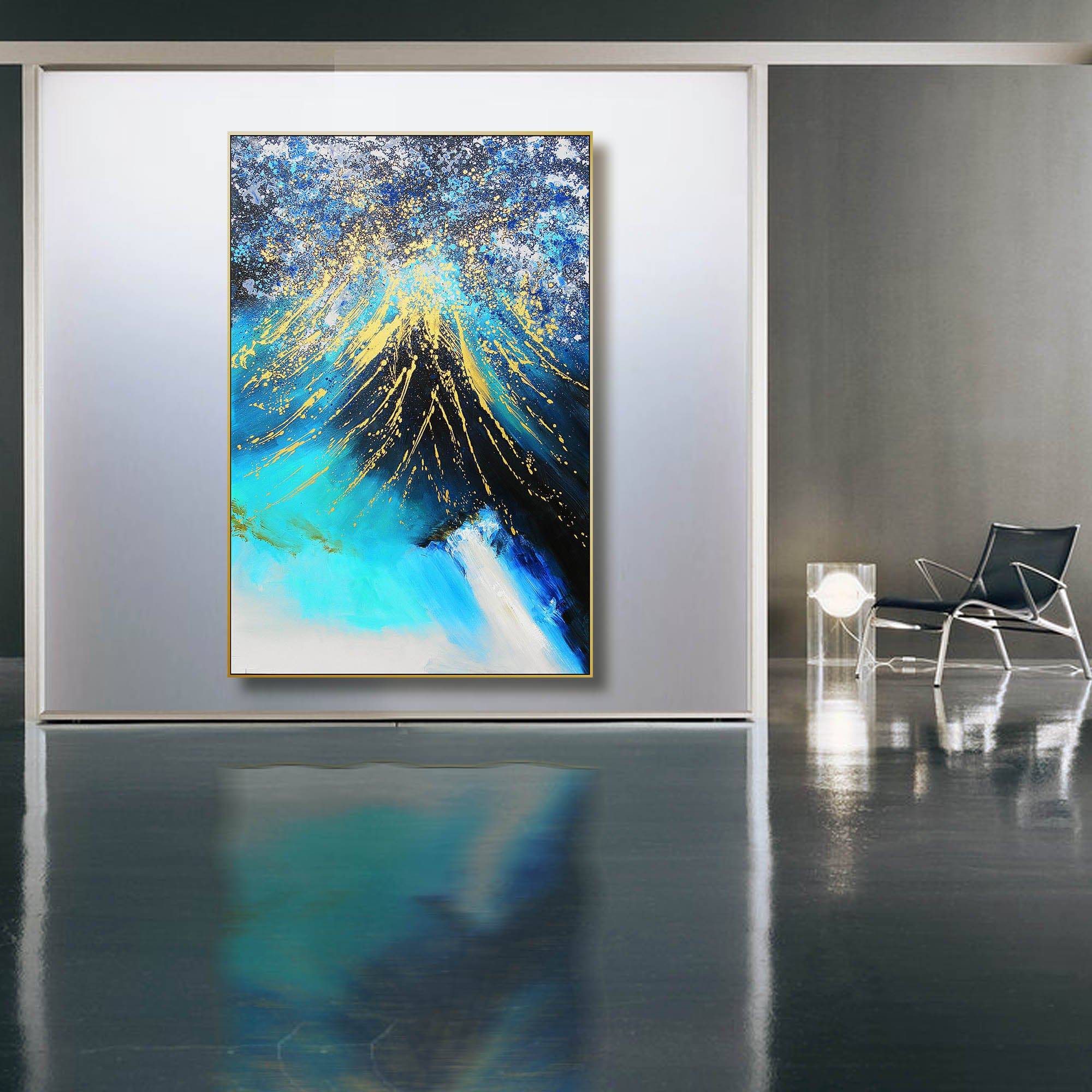 Ocean Hand Painted Art Painting With Frame 180X120 Cm Soap0071 -  Paintings | 180*120 لوحة المحيط الفنية مرسومة باليد بإطار سم - ebarza Furniture UAE | Shop Modern Furniture in Abu Dhabi & Dubai - مفروشات ايبازرا في الامارات | تسوق اثاث عصري وديكورات مميزة في دبي وابوظبي