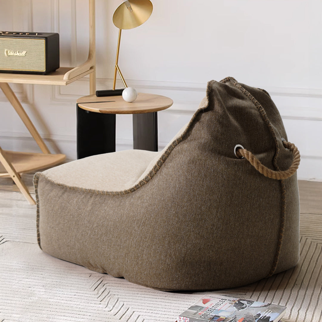 Pre-order 85 Days Delivery Olefin Beige Sunproof 100% Bean Bag With Ottoman 323-BB / 296-BB -  Bean Bag - ebarza Furniture UAE | Shop Modern Furniture in Abu Dhabi & Dubai - مفروشات ايبازرا في الامارات | تسوق اثاث عصري وديكورات مميزة في دبي وابوظبي