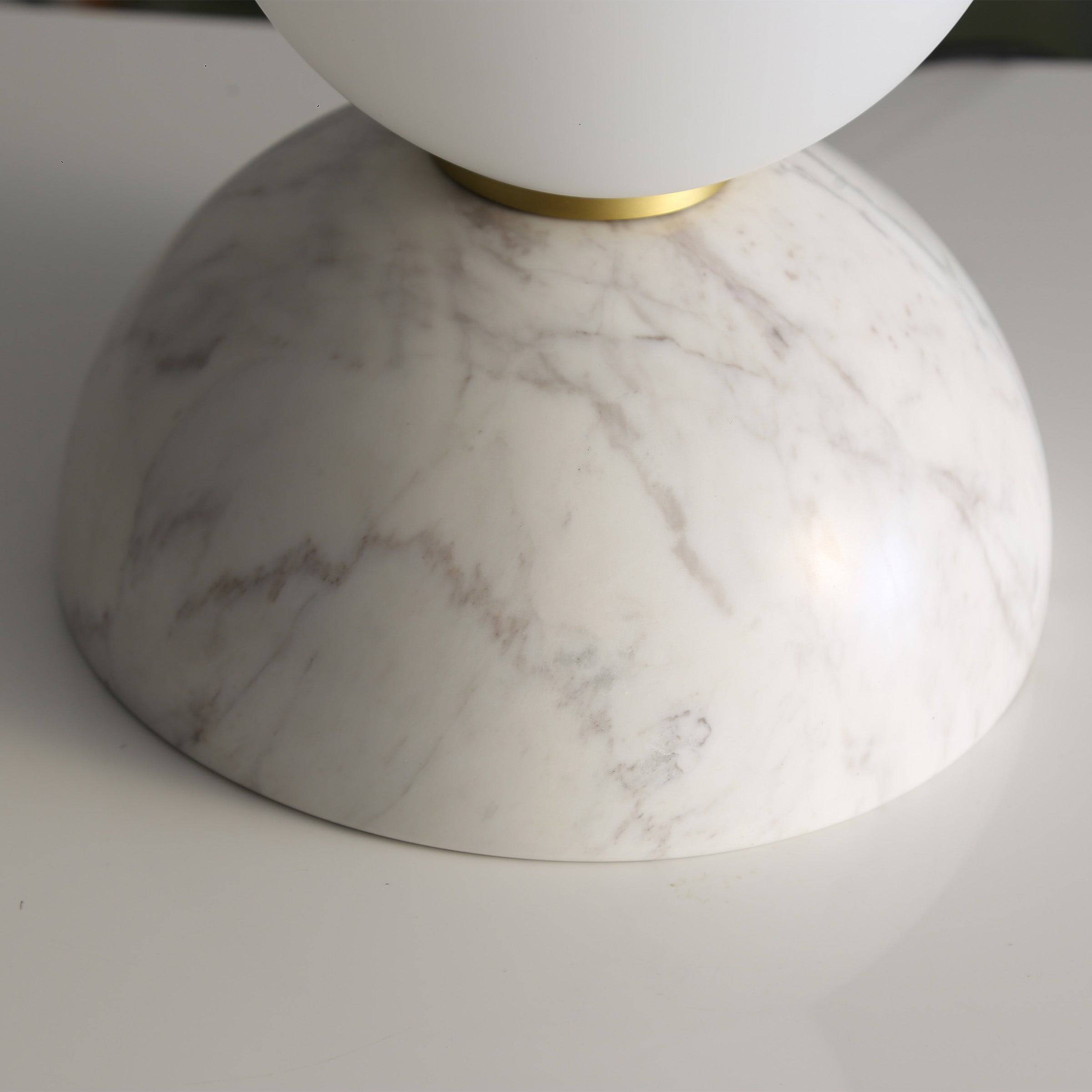 Opal Glass Shade With White Marble Base Table Lamp 8709T-We -  Desk\table Lamps | مصباح طاولة غطاء زجاجي أوبال مع مصباح طاولة بقاعدة من الرخام الأبيض - ebarza Furniture UAE | Shop Modern Furniture in Abu Dhabi & Dubai - مفروشات ايبازرا في الامارات | تسوق اثاث عصري وديكورات مميزة في دبي وابوظبي