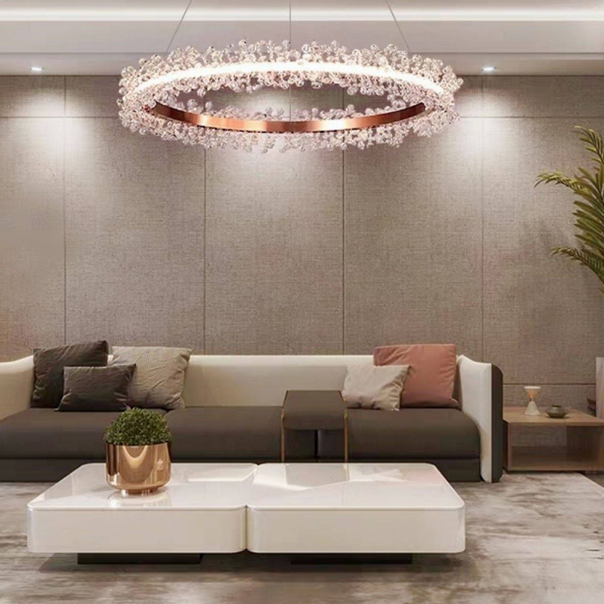 Orbit Chandelier Cy-New-092-Rg -  Pendant Lamps | ثريا من اوربيت - ebarza Furniture UAE | Shop Modern Furniture in Abu Dhabi & Dubai - مفروشات ايبازرا في الامارات | تسوق اثاث عصري وديكورات مميزة في دبي وابوظبي