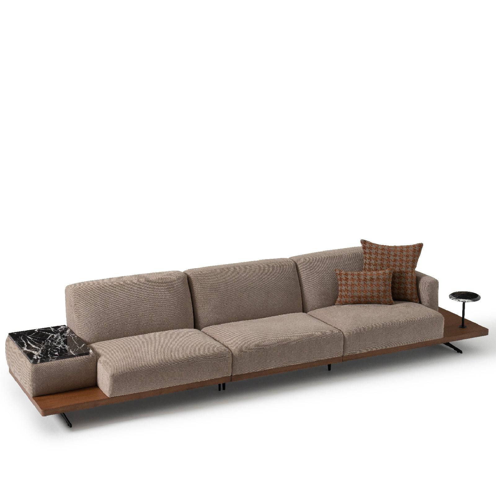 Orissa Sofa Left Module With Arm And Marble Table Orsaim-Leftsofa -  Sofas | وحدة أريكة أوريسا اليمنى بذراع وطاولة رخامية - ebarza Furniture UAE | Shop Modern Furniture in Abu Dhabi & Dubai - مفروشات ايبازرا في الامارات | تسوق اثاث عصري وديكورات مميزة في دبي وابوظبي