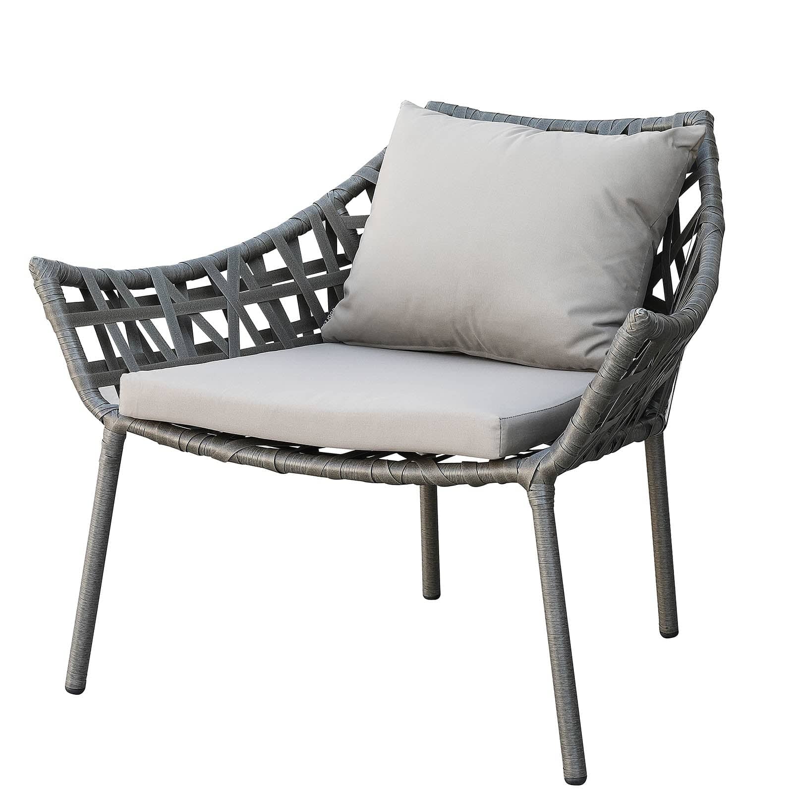 Outdoor  Lounge Chair & Ottoman 09820502 -  Sunloungers - ebarza Furniture UAE | Shop Modern Furniture in Abu Dhabi & Dubai - مفروشات ايبازرا في الامارات | تسوق اثاث عصري وديكورات مميزة في دبي وابوظبي