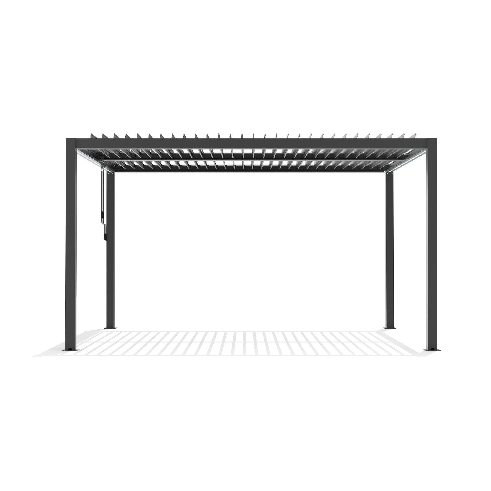 Outdoor Pergola And Screen With Led Light 300X300 M8610L-3X3 -  Outdoor Pergola | عريشة خارجية بإضاءة ليد 300*300 - ebarza Furniture UAE | Shop Modern Furniture in Abu Dhabi & Dubai - مفروشات ايبازرا في الامارات | تسوق اثاث عصري وديكورات مميزة في دبي وابوظبي