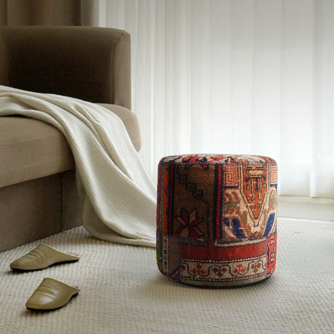 Anatolian Patchwork Style Pouf P14