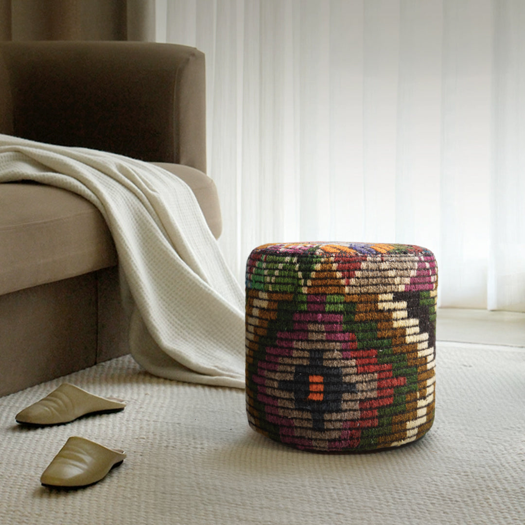 Anatolian Patchwork Style Pouf P4