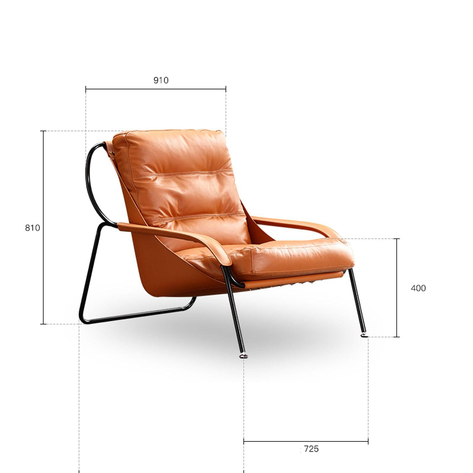 Pavia Lounge Chair LC042-OR -  Lounge Chairs - ebarza Furniture UAE | Shop Modern Furniture in Abu Dhabi & Dubai - مفروشات ايبازرا في الامارات | تسوق اثاث عصري وديكورات مميزة في دبي وابوظبي