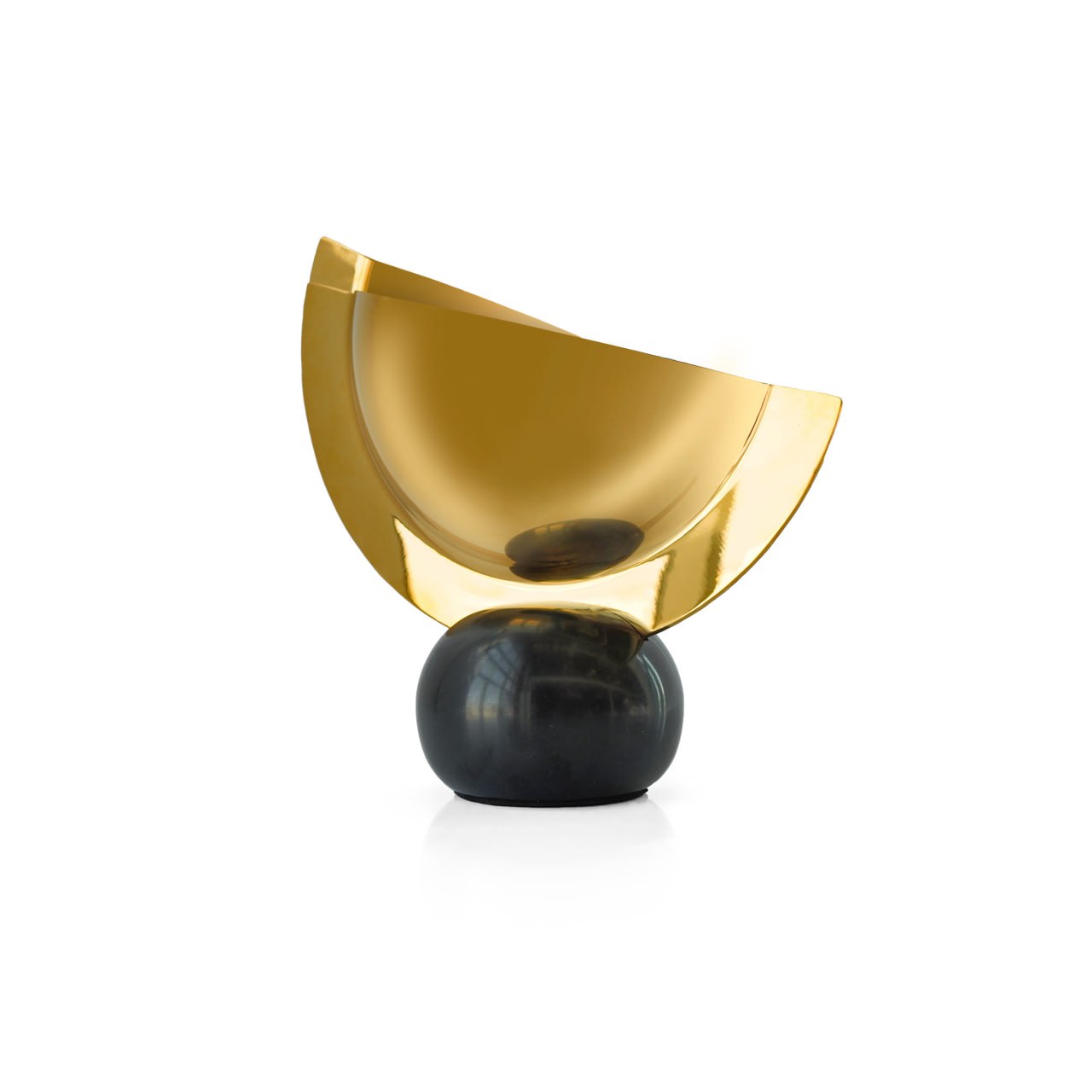 GOLD MARBLE & STEEL VASE TX11101 -  Vases | مزهرية من الرخام والفولاذ الذهبي - ebarza Furniture UAE | Shop Modern Furniture in Abu Dhabi & Dubai - مفروشات ايبازرا في الامارات | تسوق اثاث عصري وديكورات مميزة في دبي وابوظبي