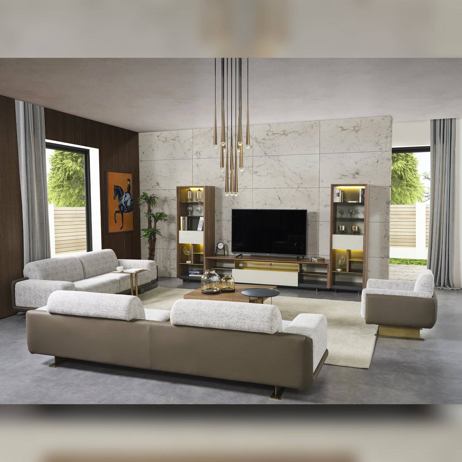 Pietra Kristal  3 Seater Sofa Krstl-3Ss -  Sofas | صوفا 3 مقاعد من بيترا كريستال - ebarza Furniture UAE | Shop Modern Furniture in Abu Dhabi & Dubai - مفروشات ايبازرا في الامارات | تسوق اثاث عصري وديكورات مميزة في دبي وابوظبي