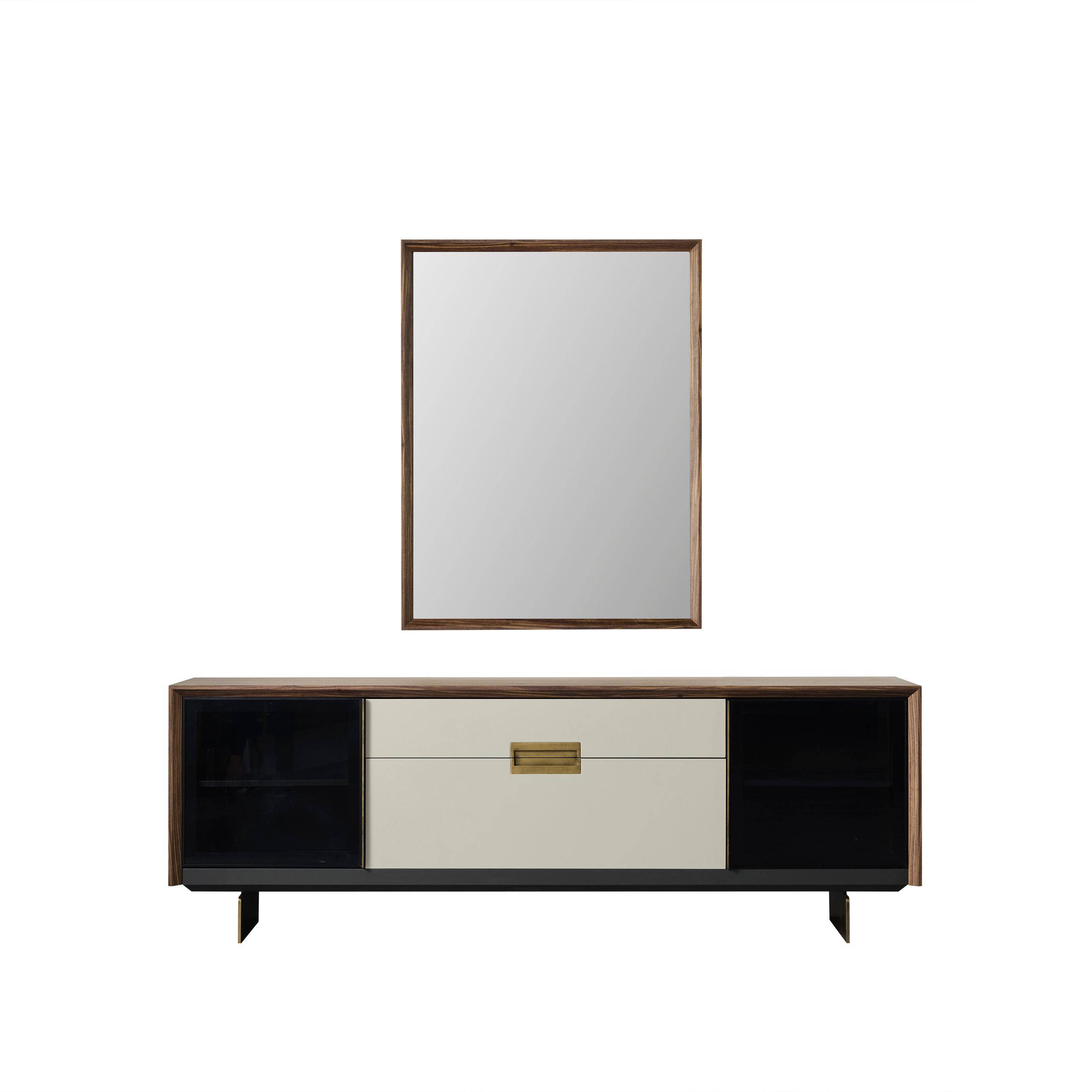 Pietra Kristal Sideboard And Mirror Krstl-Sbcnsl -  Sideboards | خزانة جانبية ومرآة من بييترا كريستال - ebarza Furniture UAE | Shop Modern Furniture in Abu Dhabi & Dubai - مفروشات ايبازرا في الامارات | تسوق اثاث عصري وديكورات مميزة في دبي وابوظبي