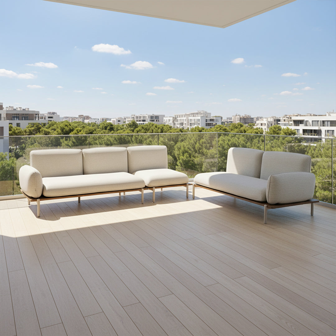 PILLOW 2-SEATER SOFA, RIGHT MODULE,WITH ALU SEAT RIM KC8804B86TEX -  Outdoor Sofas - ebarza Furniture UAE | Shop Modern Furniture in Abu Dhabi & Dubai - مفروشات ايبازرا في الامارات | تسوق اثاث عصري وديكورات مميزة في دبي وابوظبي