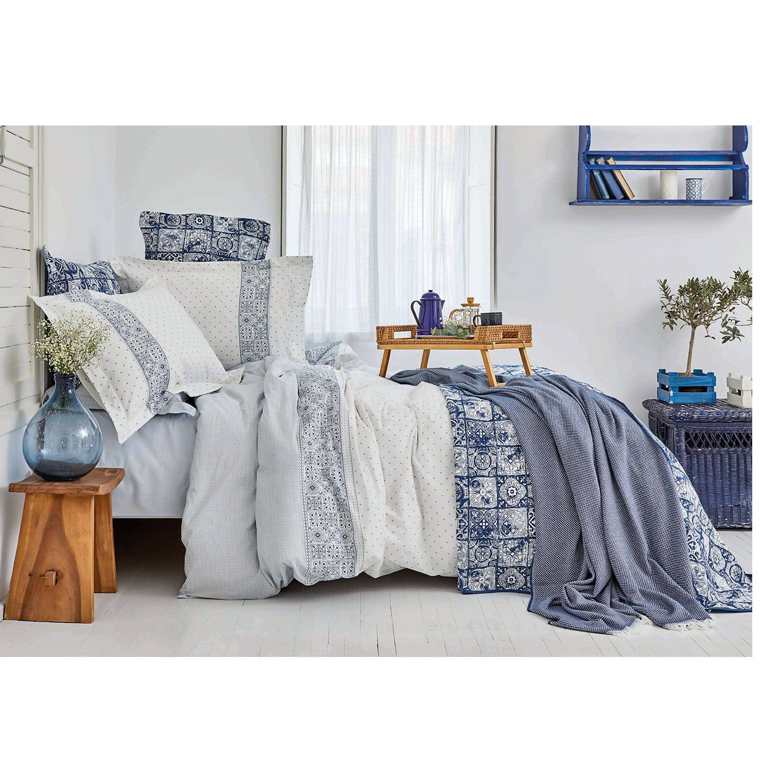 Positano Mavi  Bedding  Set 200.16.01.0081 -  Bedding - ebarza Furniture UAE | Shop Modern Furniture in Abu Dhabi & Dubai - مفروشات ايبازرا في الامارات | تسوق اثاث عصري وديكورات مميزة في دبي وابوظبي