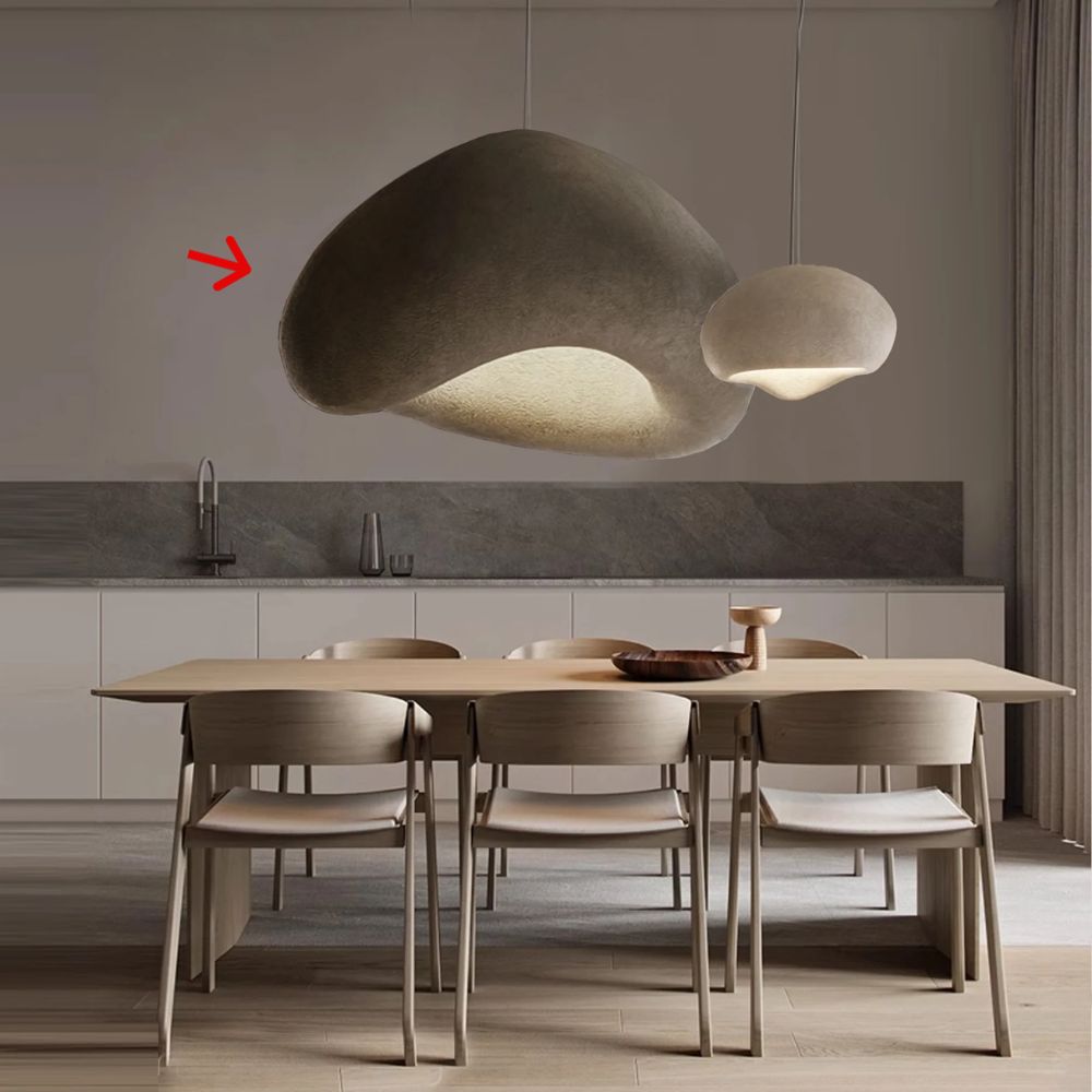 Wabi Sabi 4m Brown Pendant Lamp HTD-IP1433-062 / D78*H42 -  Pendant Lamps - ebarza Furniture UAE | Shop Modern Furniture in Abu Dhabi & Dubai - مفروشات ايبازرا في الامارات | تسوق اثاث عصري وديكورات مميزة في دبي وابوظبي