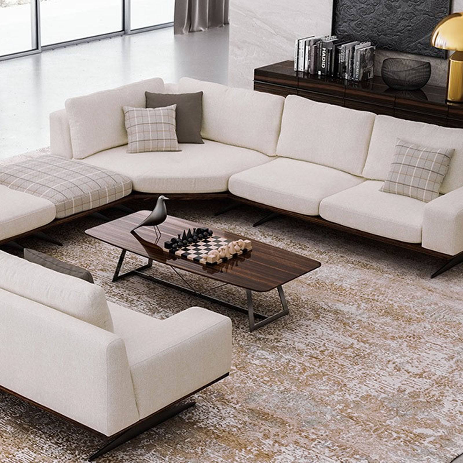 Prada Elegant Mega U-Shape Sofa -  Sofas - ebarza Furniture UAE | Shop Modern Furniture in Abu Dhabi & Dubai - مفروشات ايبازرا في الامارات | تسوق اثاث عصري وديكورات مميزة في دبي وابوظبي