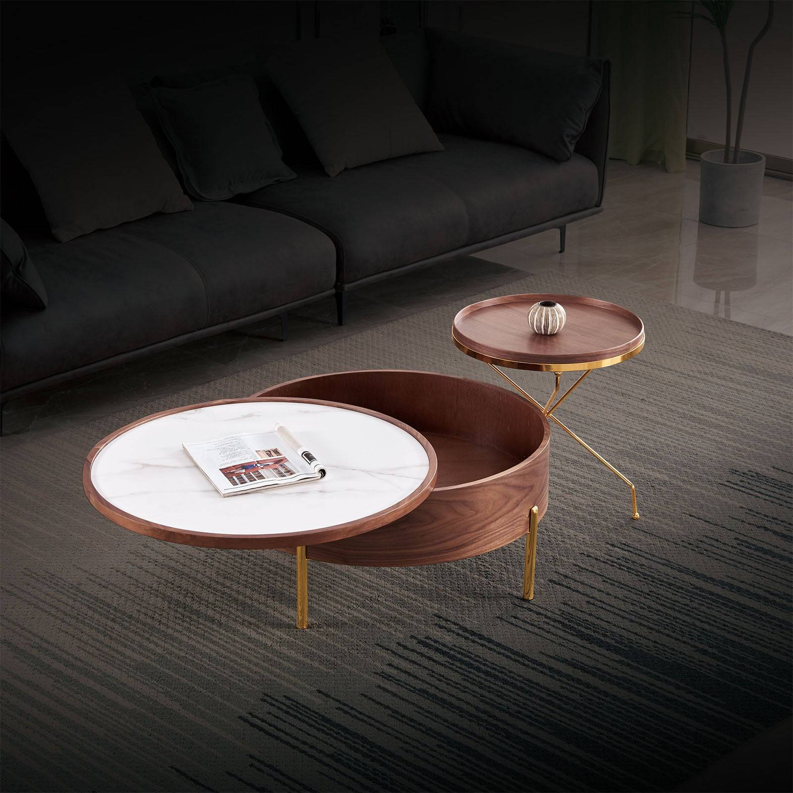 Prato Center Table Tg-608 -  Coffee tables - ebarza Furniture UAE | Shop Modern Furniture in Abu Dhabi & Dubai - مفروشات ايبازرا في الامارات | تسوق اثاث عصري وديكورات مميزة في دبي وابوظبي