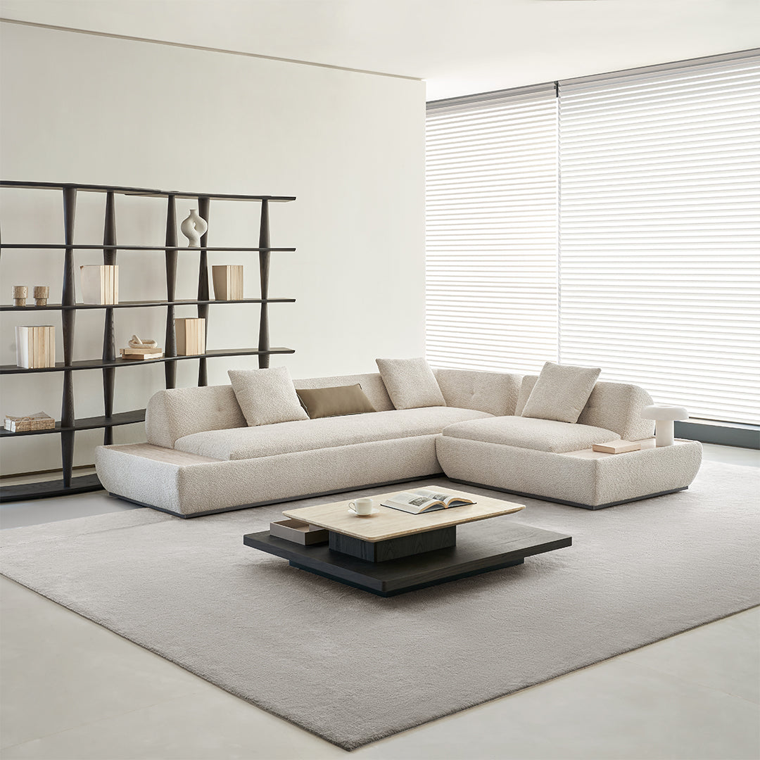 Miya Travertine Coffee Table - BMBO-BJ80350Y -  Coffee tables - ebarza Furniture UAE | Shop Modern Furniture in Abu Dhabi & Dubai - مفروشات ايبازرا في الامارات | تسوق اثاث عصري وديكورات مميزة في دبي وابوظبي