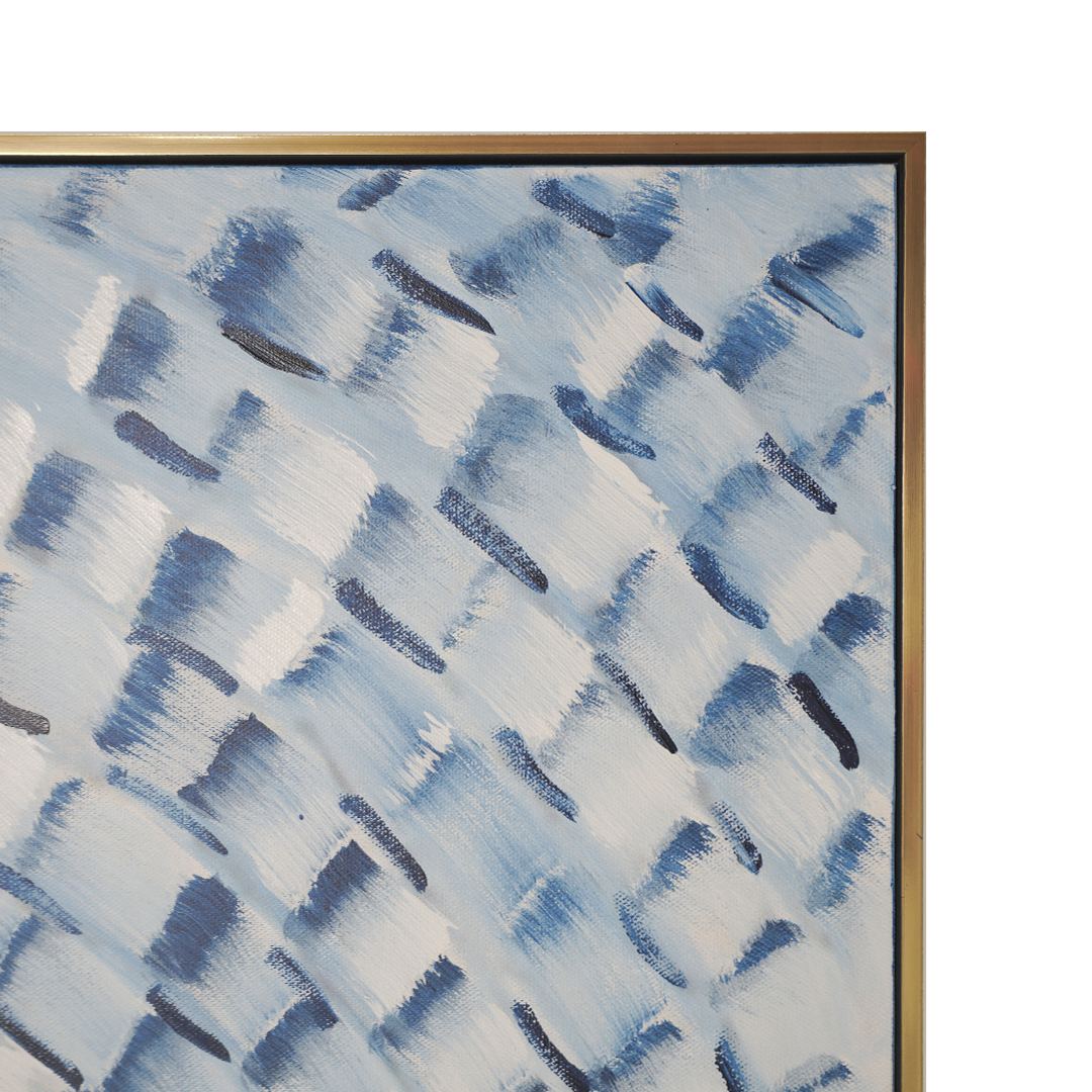 Mosaic Pattern Hand Painted Art Painting With Rose Gold Frame 120X200 Cm Soaap0110-New -  Paintings - ebarza Furniture UAE | Shop Modern Furniture in Abu Dhabi & Dubai - مفروشات ايبازرا في الامارات | تسوق اثاث عصري وديكورات مميزة في دبي وابوظبي