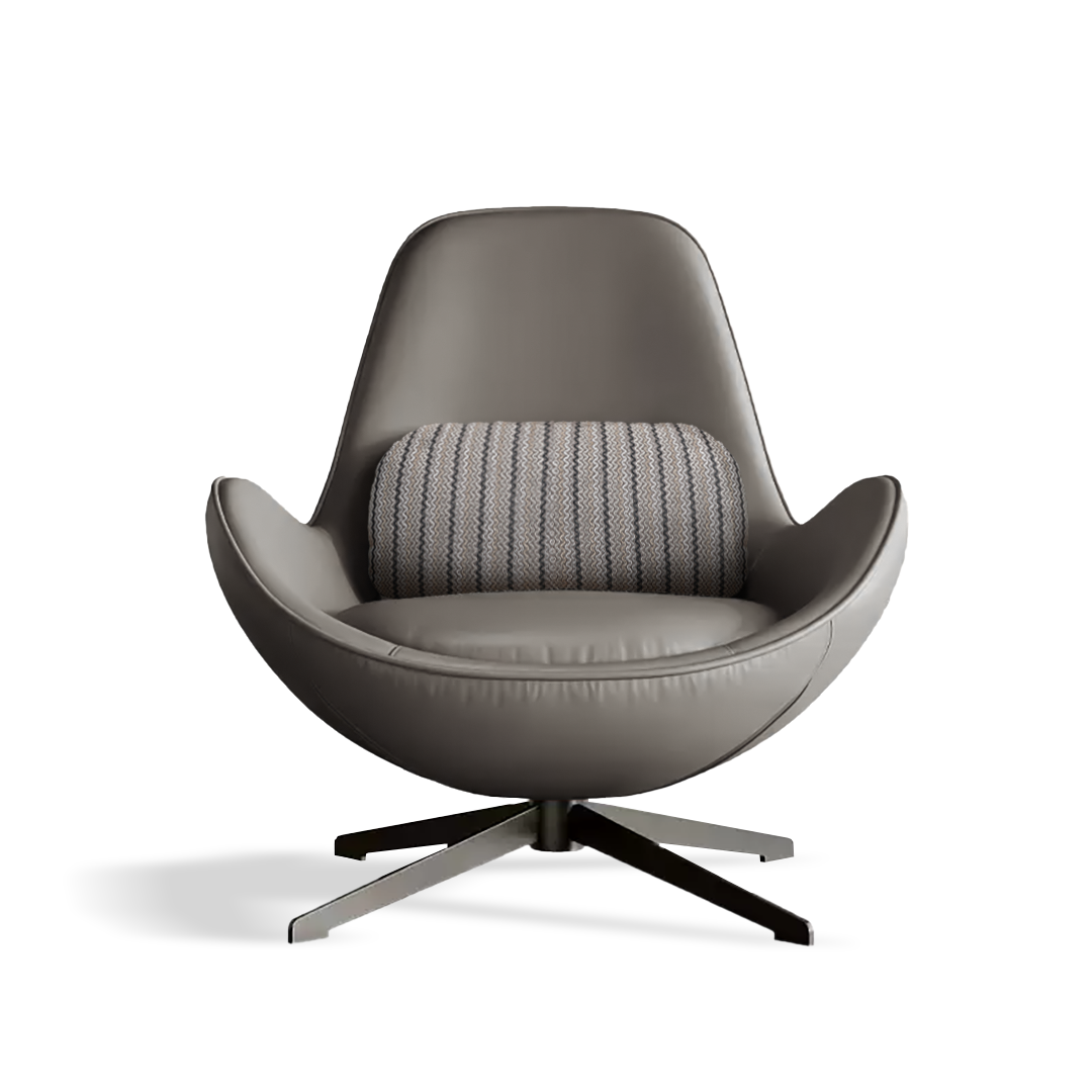Vigo Swivel Lounge Chair LC017 - Beige -  Lounge Chairs - ebarza Furniture UAE | Shop Modern Furniture in Abu Dhabi & Dubai - مفروشات ايبازرا في الامارات | تسوق اثاث عصري وديكورات مميزة في دبي وابوظبي