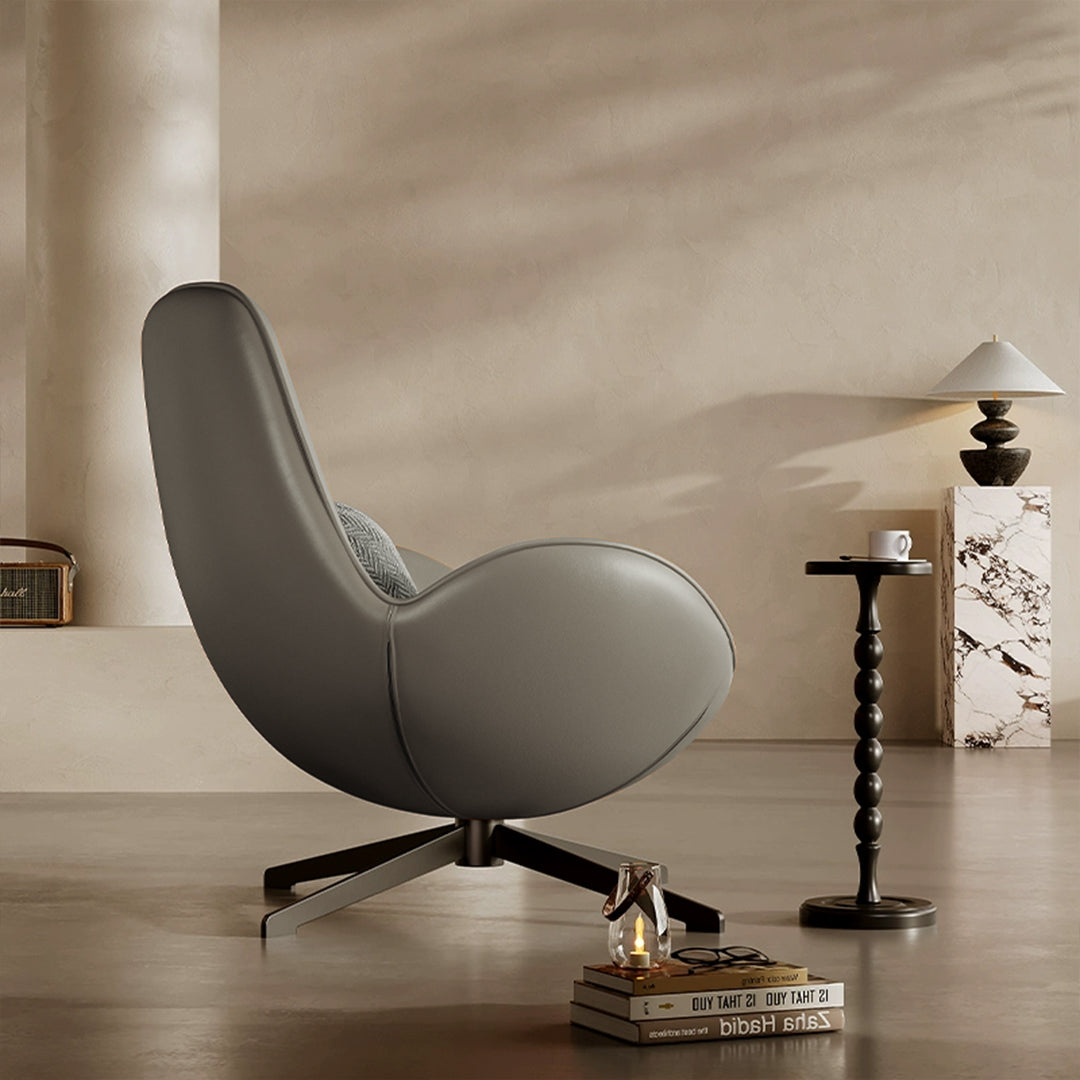 Vigo Swivel Lounge Chair LC017 - Beige -  Lounge Chairs - ebarza Furniture UAE | Shop Modern Furniture in Abu Dhabi & Dubai - مفروشات ايبازرا في الامارات | تسوق اثاث عصري وديكورات مميزة في دبي وابوظبي