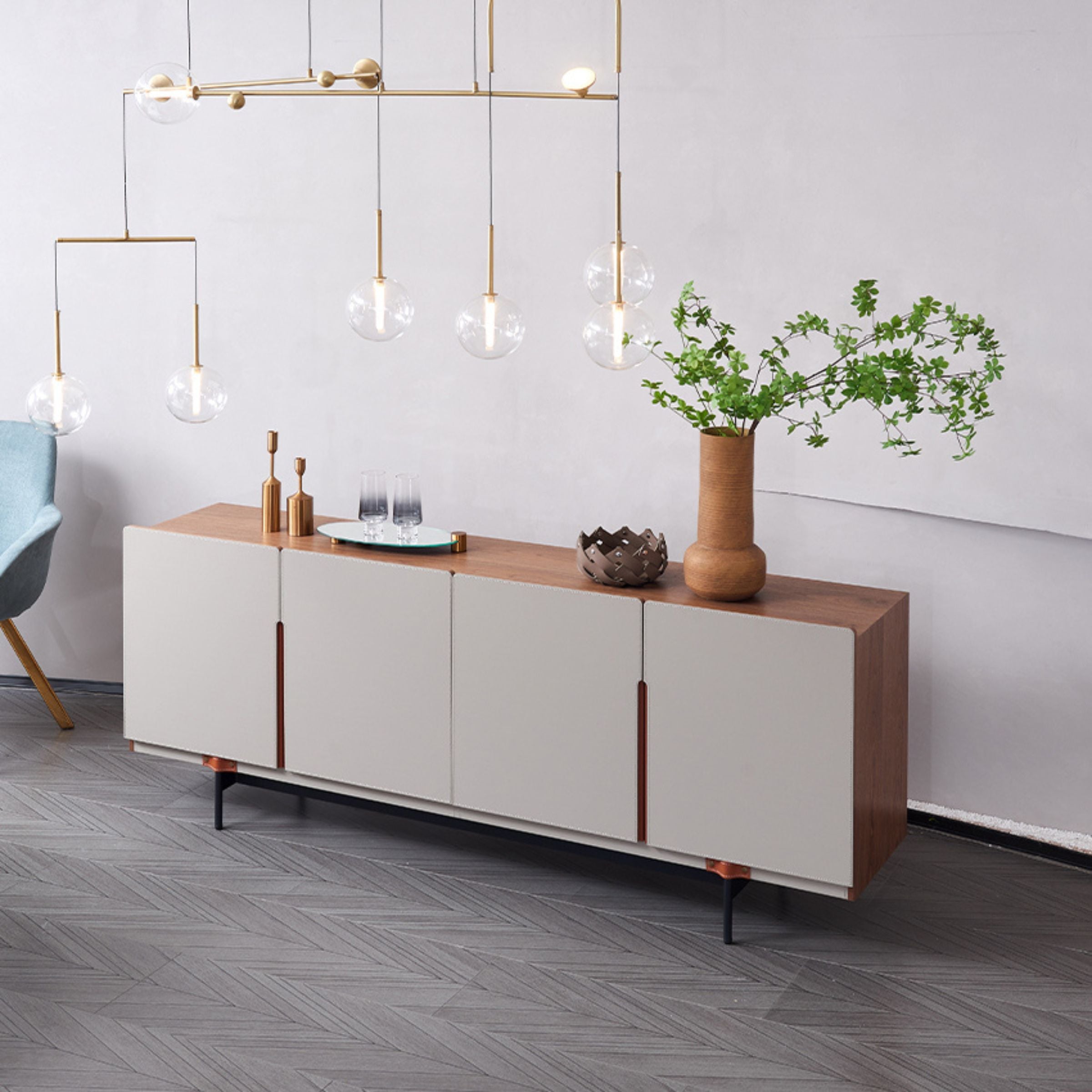 Mycroft Saddle Leather Cabinet MLL-T07 -  Storage/TV Unites - ebarza Furniture UAE | Shop Modern Furniture in Abu Dhabi & Dubai - مفروشات ايبازرا في الامارات | تسوق اثاث عصري وديكورات مميزة في دبي وابوظبي