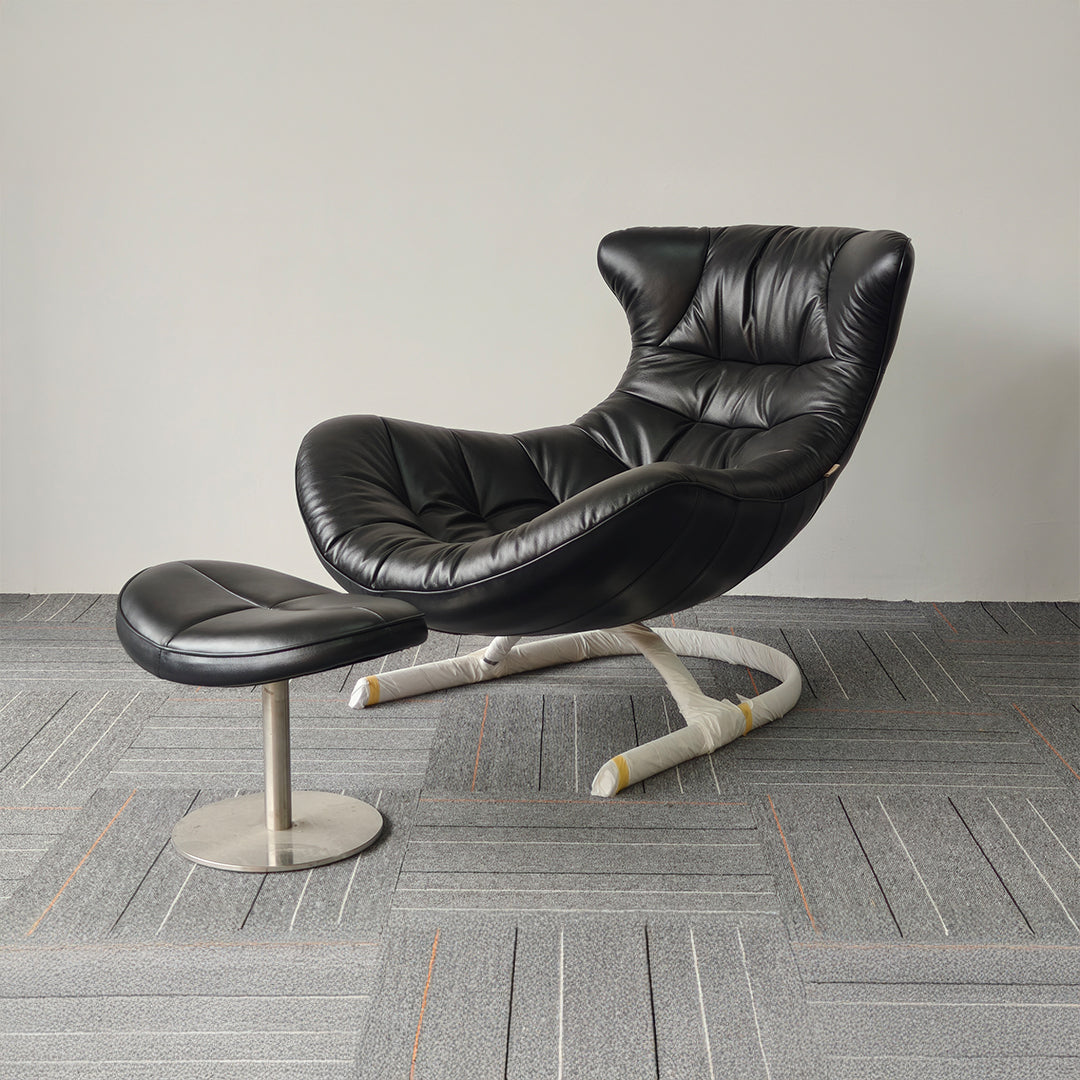 Vexel Lounge Chair with Ottoman F-2028A -  Lounge Chairs - ebarza Furniture UAE | Shop Modern Furniture in Abu Dhabi & Dubai - مفروشات ايبازرا في الامارات | تسوق اثاث عصري وديكورات مميزة في دبي وابوظبي