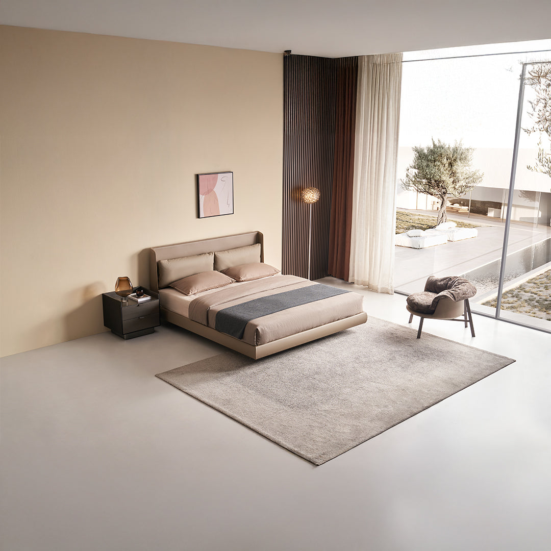 Queen Size Bed B030 - Queen -  Bedsteads - ebarza Furniture UAE | Shop Modern Furniture in Abu Dhabi & Dubai - مفروشات ايبازرا في الامارات | تسوق اثاث عصري وديكورات مميزة في دبي وابوظبي