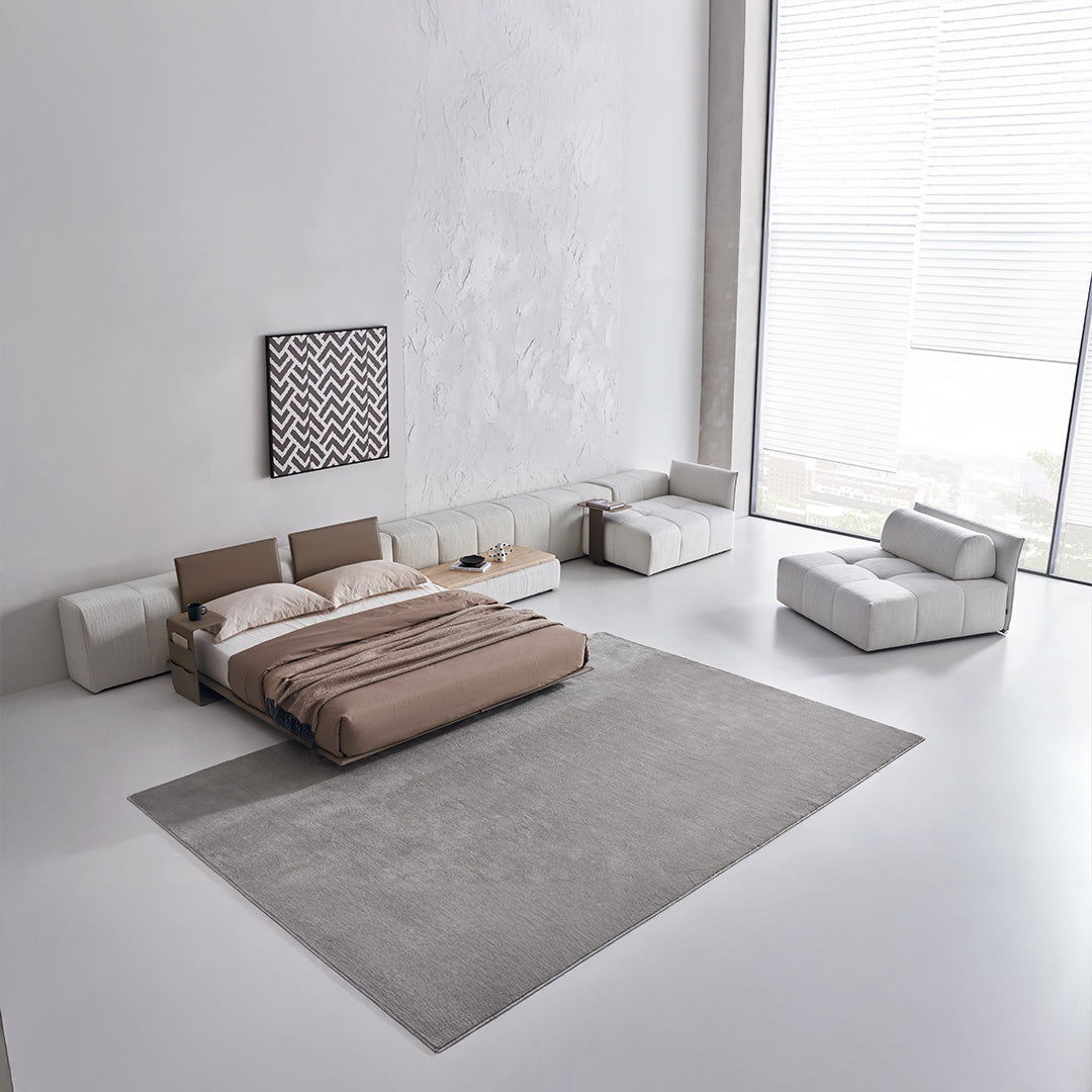 Puzzle Suspended Bed Base with 2 backrest - SF080 -  Bedsteads - ebarza Furniture UAE | Shop Modern Furniture in Abu Dhabi & Dubai - مفروشات ايبازرا في الامارات | تسوق اثاث عصري وديكورات مميزة في دبي وابوظبي