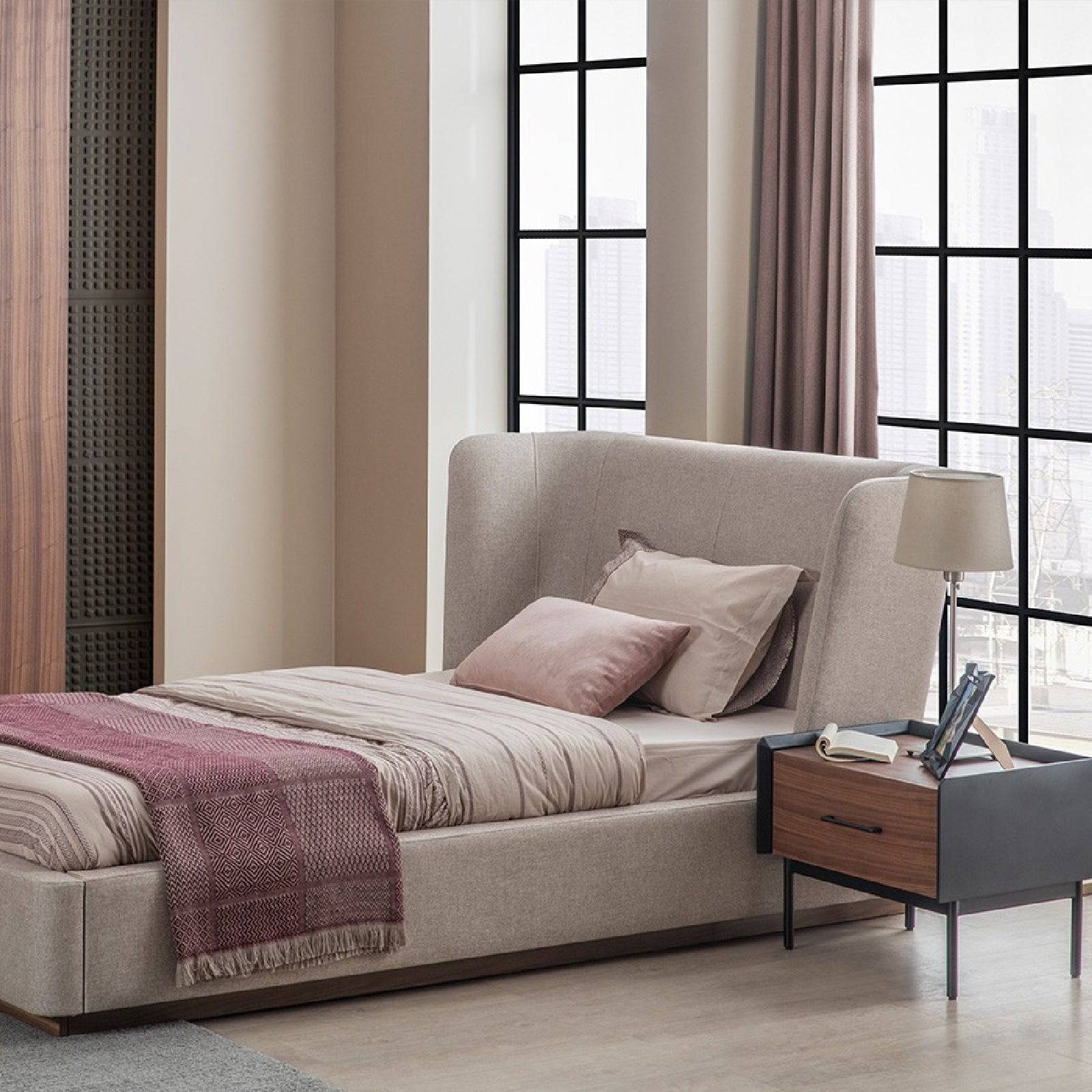 Rita Single Bedstead Rita110-Bedonly -  Bedsteads | ريتا سرير مفرد - ebarza Furniture UAE | Shop Modern Furniture in Abu Dhabi & Dubai - مفروشات ايبازرا في الامارات | تسوق اثاث عصري وديكورات مميزة في دبي وابوظبي