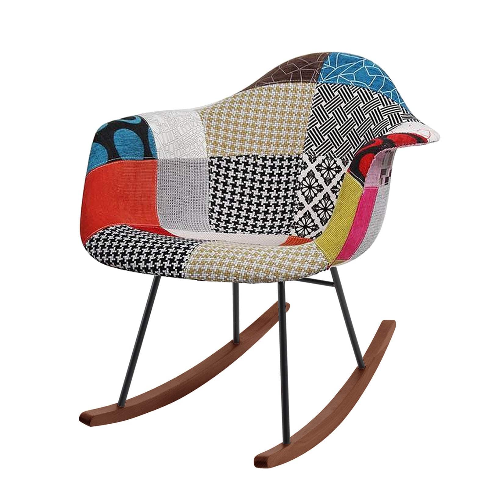 Rocking Chair-Fabric-  Hmt-042-1 -  Chairs - ebarza Furniture UAE | Shop Modern Furniture in Abu Dhabi & Dubai - مفروشات ايبازرا في الامارات | تسوق اثاث عصري وديكورات مميزة في دبي وابوظبي