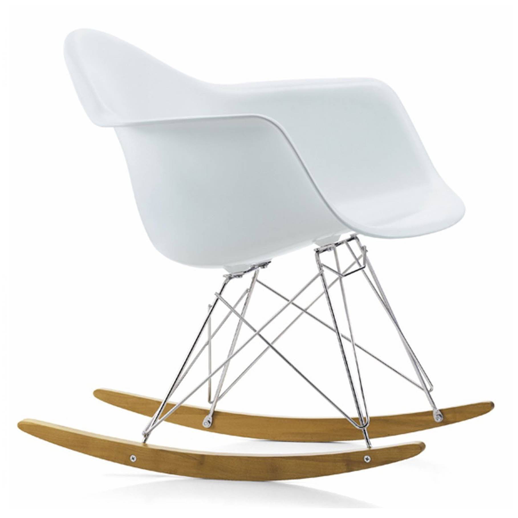 Rocking Chair-White Plastic- Msr0150P -  Chairs - ebarza Furniture UAE | Shop Modern Furniture in Abu Dhabi & Dubai - مفروشات ايبازرا في الامارات | تسوق اثاث عصري وديكورات مميزة في دبي وابوظبي