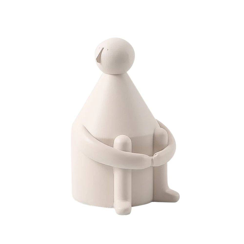 Round Head White Man White Fc-Sz22006A -  Home Decor Figurines | رأس مستدير أبيض رجل أبيض - ebarza Furniture UAE | Shop Modern Furniture in Abu Dhabi & Dubai - مفروشات ايبازرا في الامارات | تسوق اثاث عصري وديكورات مميزة في دبي وابوظبي