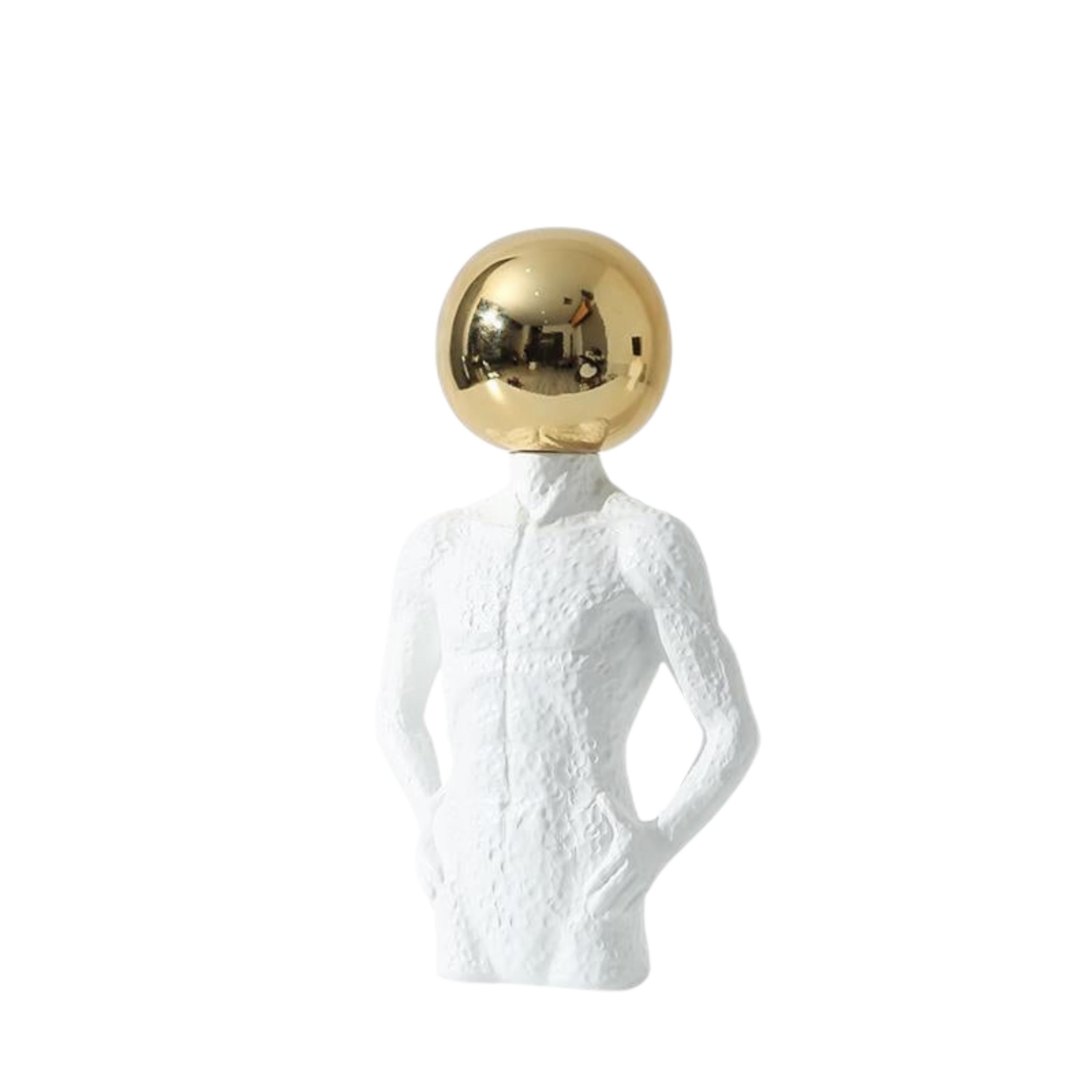 Round Man Gold A Fc-Sz2194A -  Home Decor Figurines | ديكور رجل مستدير الذهبي - ebarza Furniture UAE | Shop Modern Furniture in Abu Dhabi & Dubai - مفروشات ايبازرا في الامارات | تسوق اثاث عصري وديكورات مميزة في دبي وابوظبي