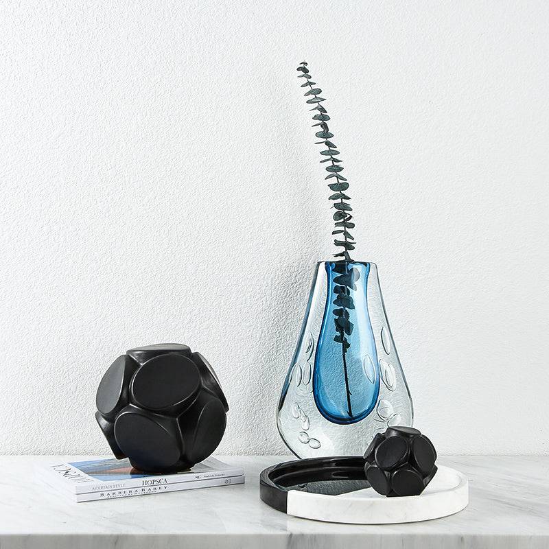 Round Piece Ball-Black A Fa-D21001A -  Home Decor Figurines | قطعة كرة دائرية - أسود - ebarza Furniture UAE | Shop Modern Furniture in Abu Dhabi & Dubai - مفروشات ايبازرا في الامارات | تسوق اثاث عصري وديكورات مميزة في دبي وابوظبي