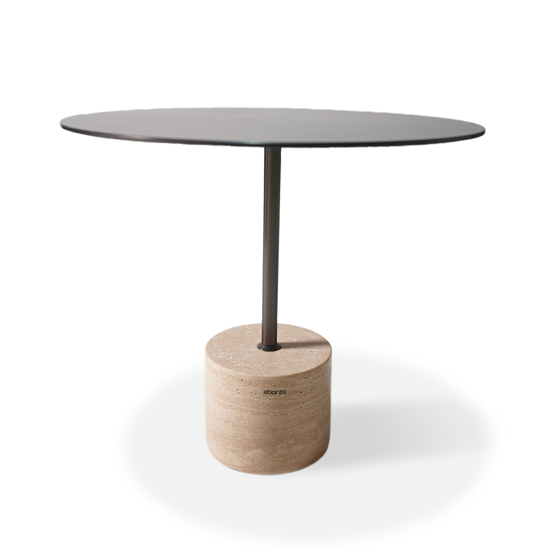 Espoo Marble Side Table CT8684-44-BG -  Side Tables - ebarza Furniture UAE | Shop Modern Furniture in Abu Dhabi & Dubai - مفروشات ايبازرا في الامارات | تسوق اثاث عصري وديكورات مميزة في دبي وابوظبي