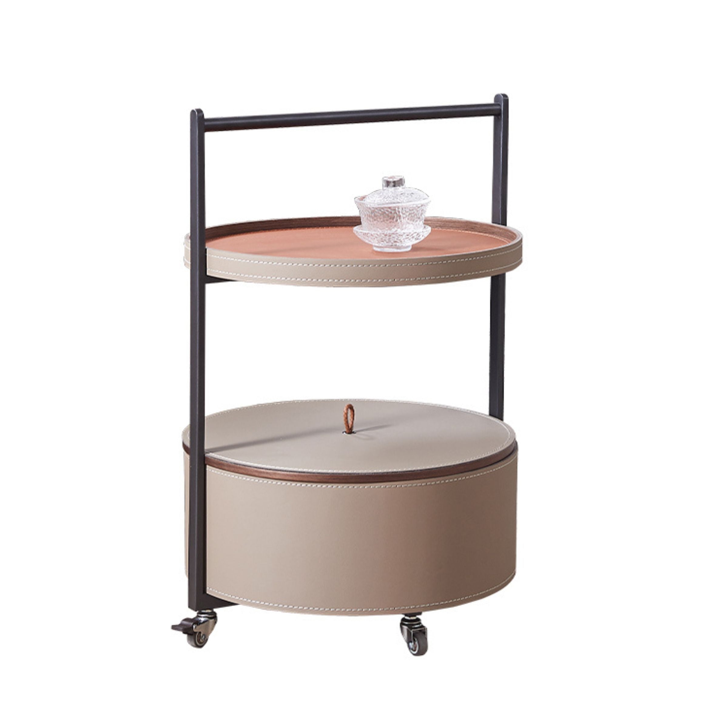 Saddle Leather Coffee Table MLL-D65 -  Coffee tables - ebarza Furniture UAE | Shop Modern Furniture in Abu Dhabi & Dubai - مفروشات ايبازرا في الامارات | تسوق اثاث عصري وديكورات مميزة في دبي وابوظبي