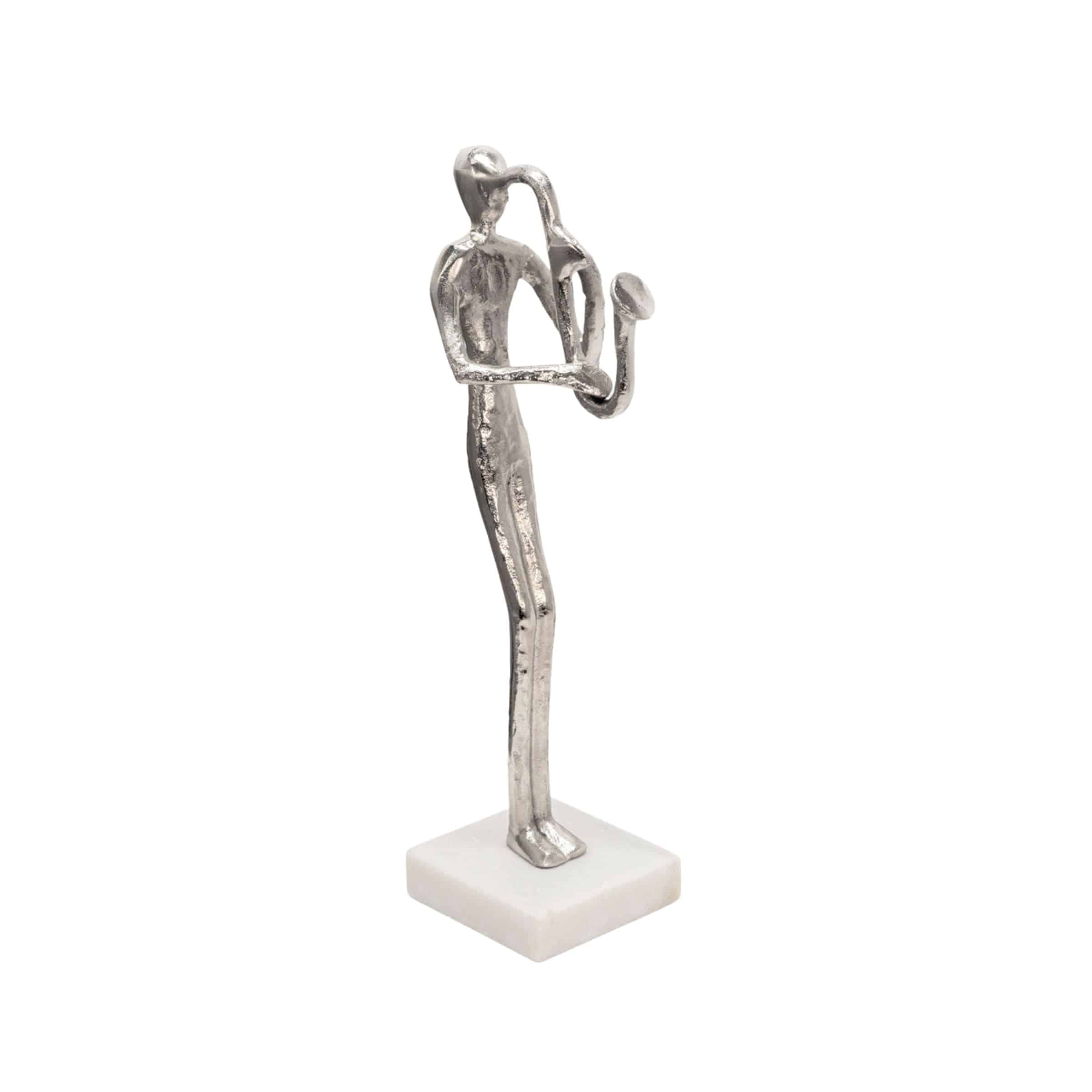 Saxophone Musician On Marble Base 15581-03 -  Home Decor Figurines | موسيقي ساكسفون على قاعدة رخامية - ebarza Furniture UAE | Shop Modern Furniture in Abu Dhabi & Dubai - مفروشات ايبازرا في الامارات | تسوق اثاث عصري وديكورات مميزة في دبي وابوظبي